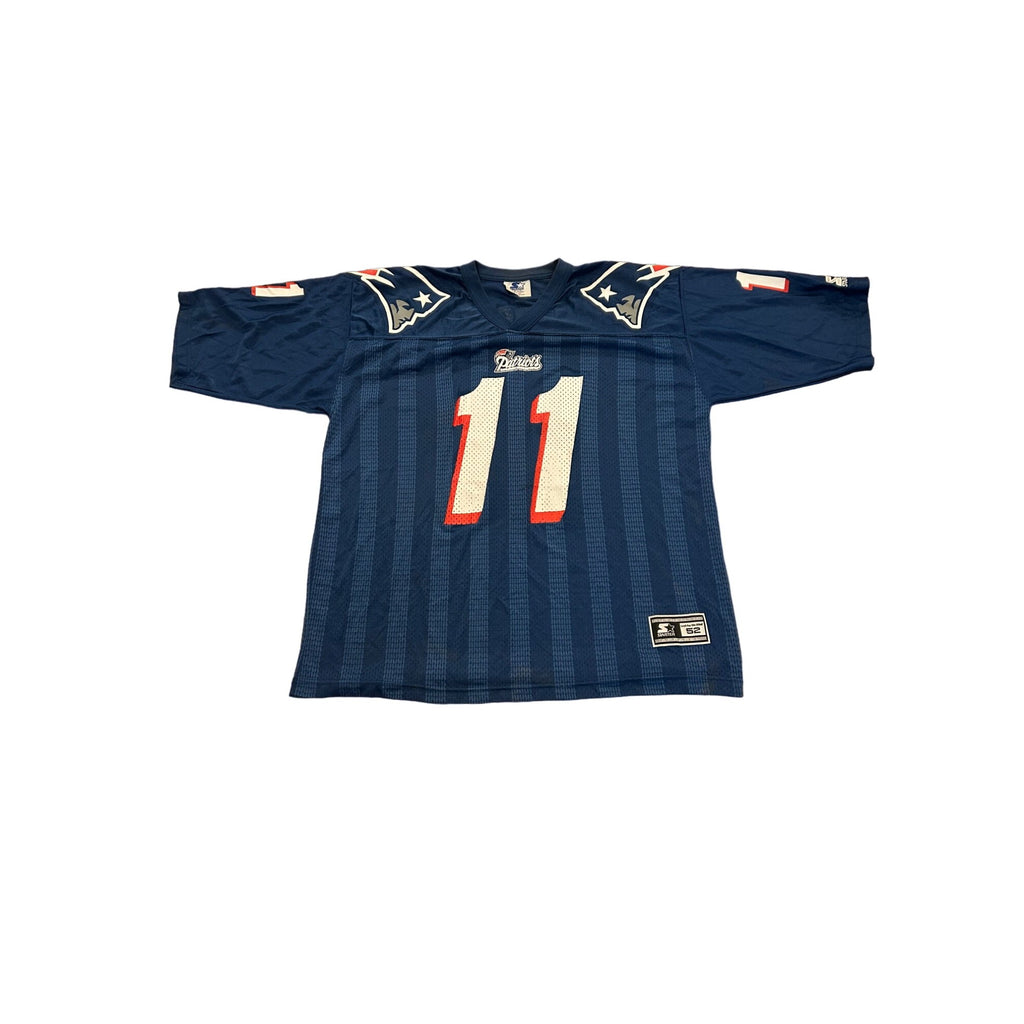 Vintage 1995 Starter New England Patriots Drew Bledsoe #11 Blue NFL Jersey 52/XL