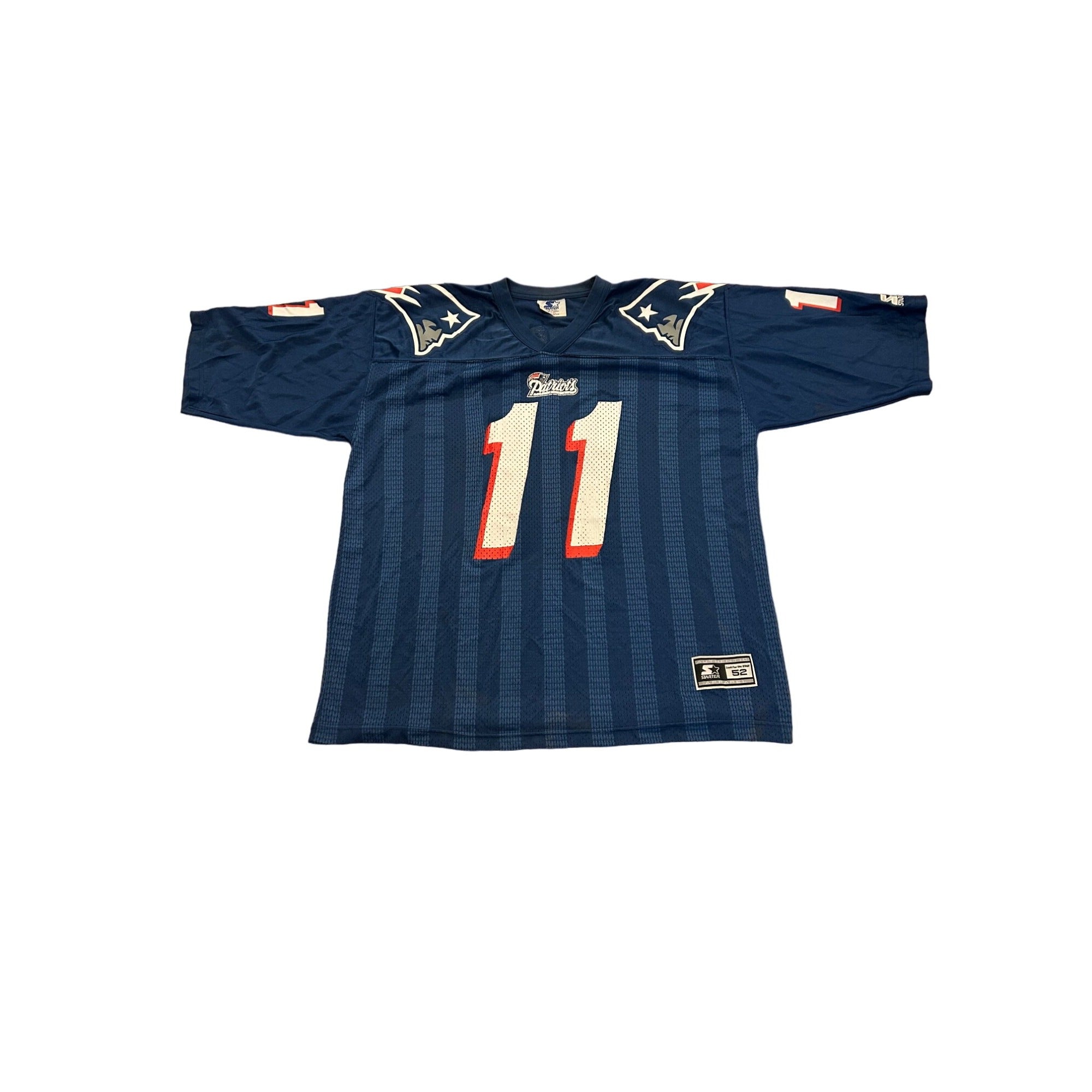 Vintage 1995 Starter New England Patriots Drew Bledsoe #11 Blue NFL Jersey 52/XL