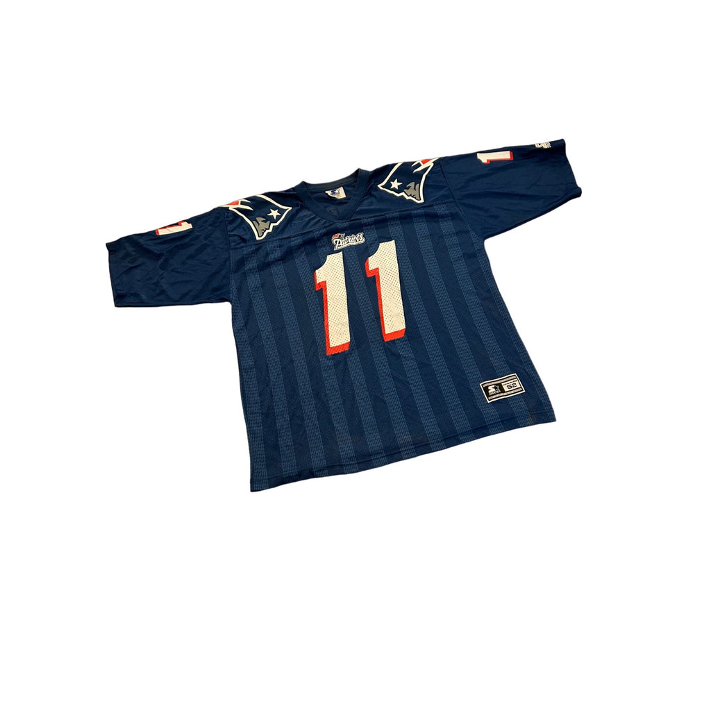 Vintage 1995 Starter New England Patriots Drew Bledsoe #11 Blue NFL Jersey 52/XL
