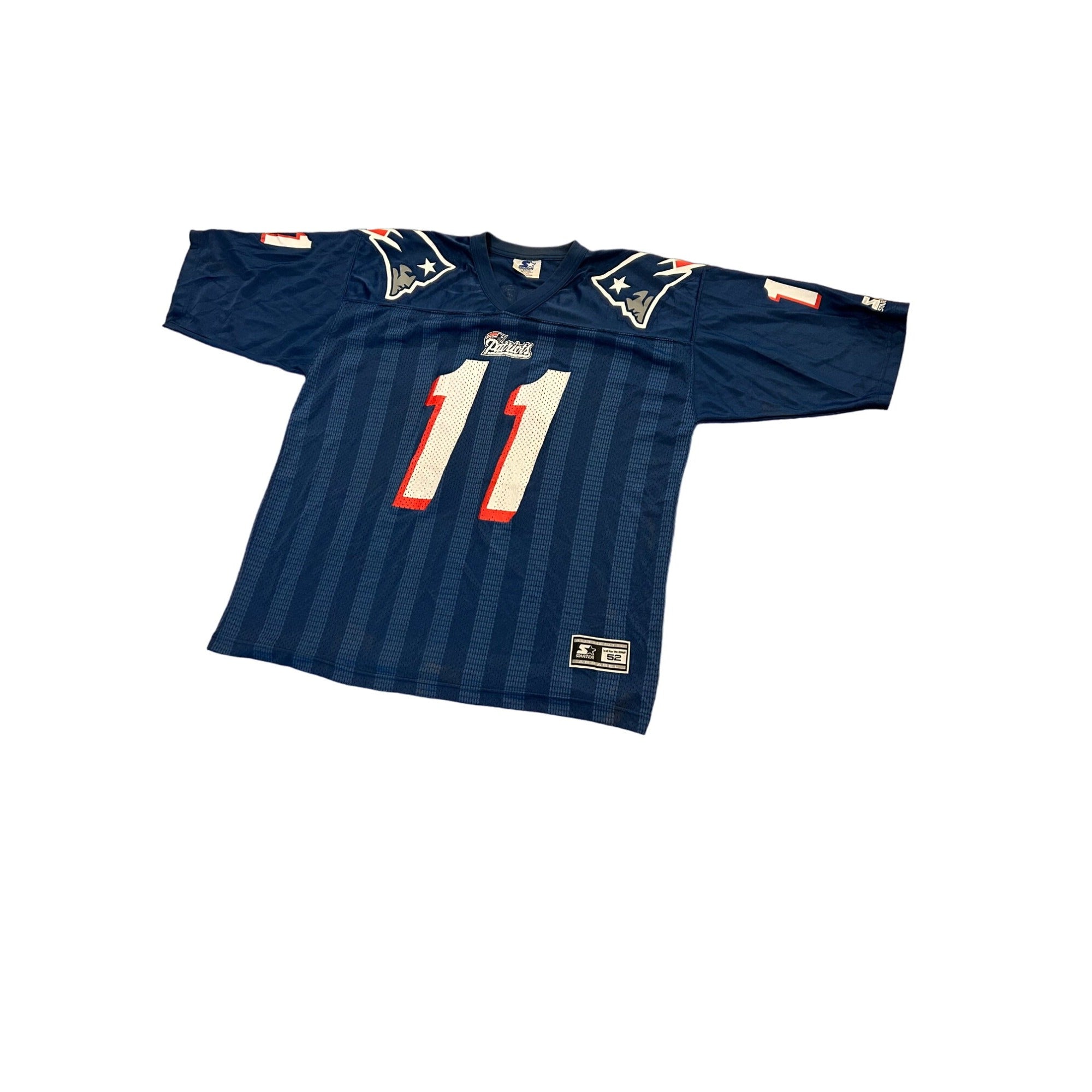 Vintage 1995 Starter New England Patriots Drew Bledsoe #11 Blue NFL Jersey 52/XL