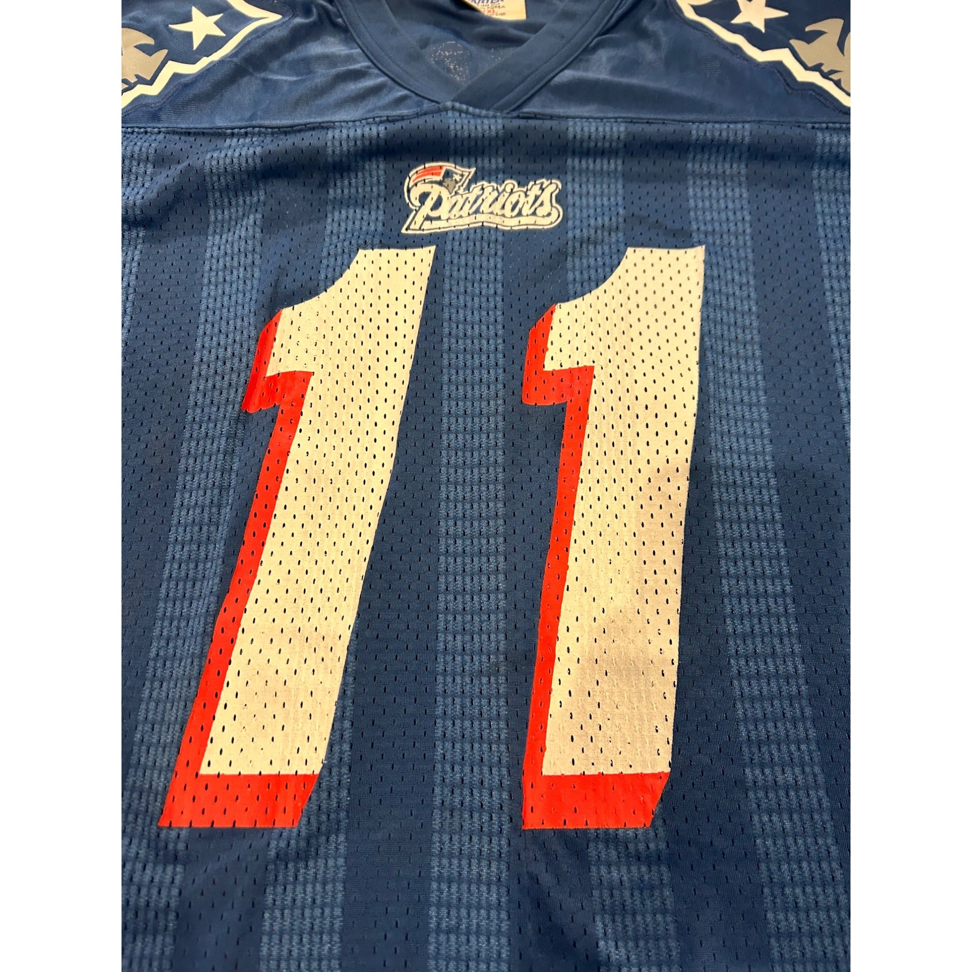Vintage 1995 Starter New England Patriots Drew Bledsoe #11 Blue NFL Jersey 52/XL