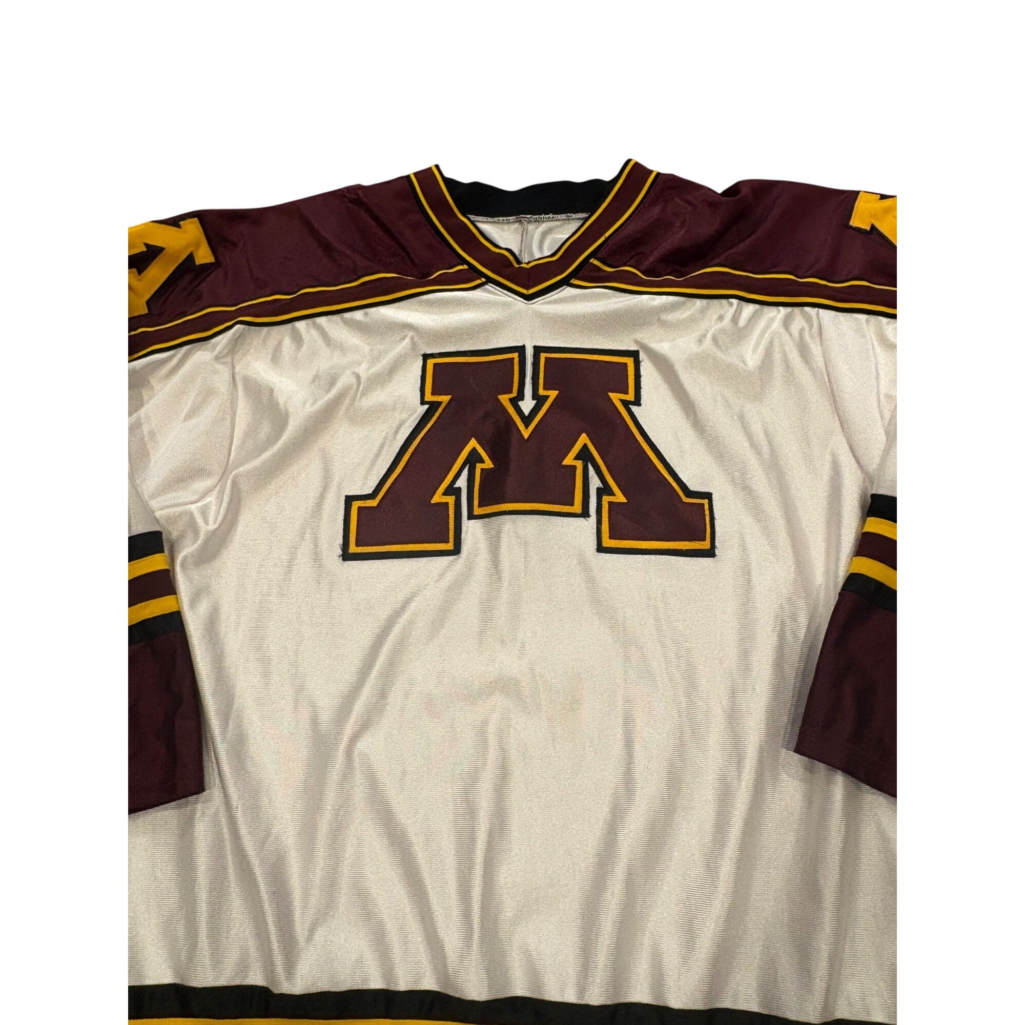 Vintage 90s Minnesota Golden Gophers NCAA Hockey Jersey RAS Made in USA Men's XL