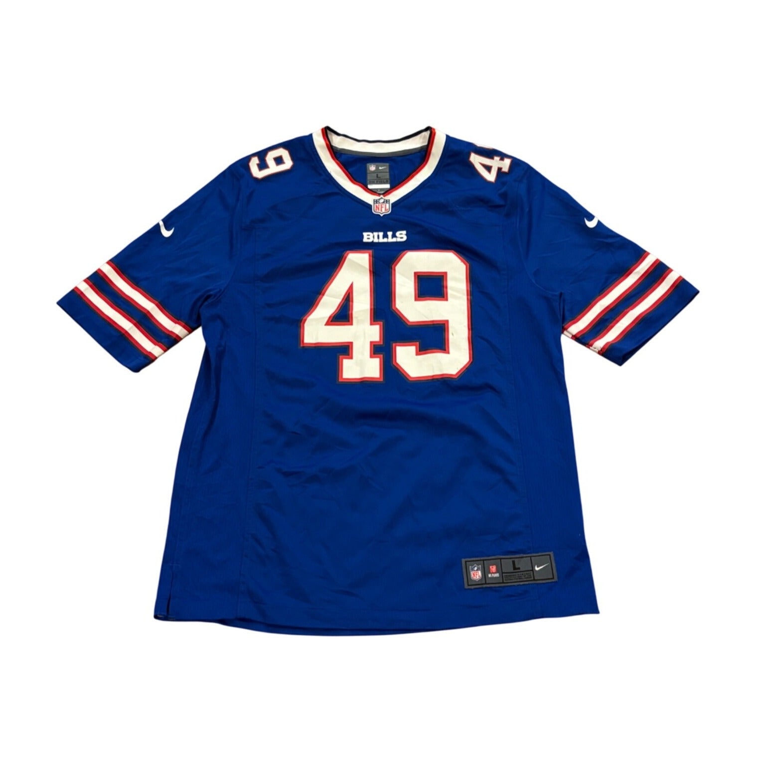 Nike Buffalo Bills Tremaine Edmunds #49 Blue NFL Football Jersey Men's Large