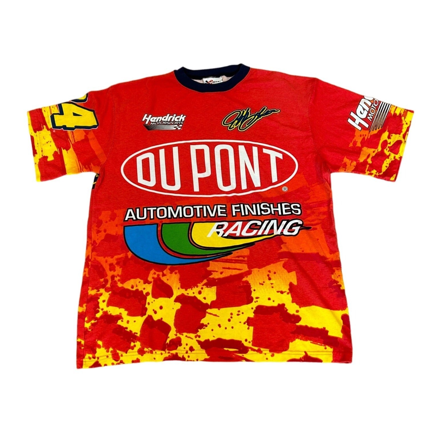 Vtg Y2K Chase Authentics Jeff Gordon Nascar All Over Print AOP T-Shirt Men's L