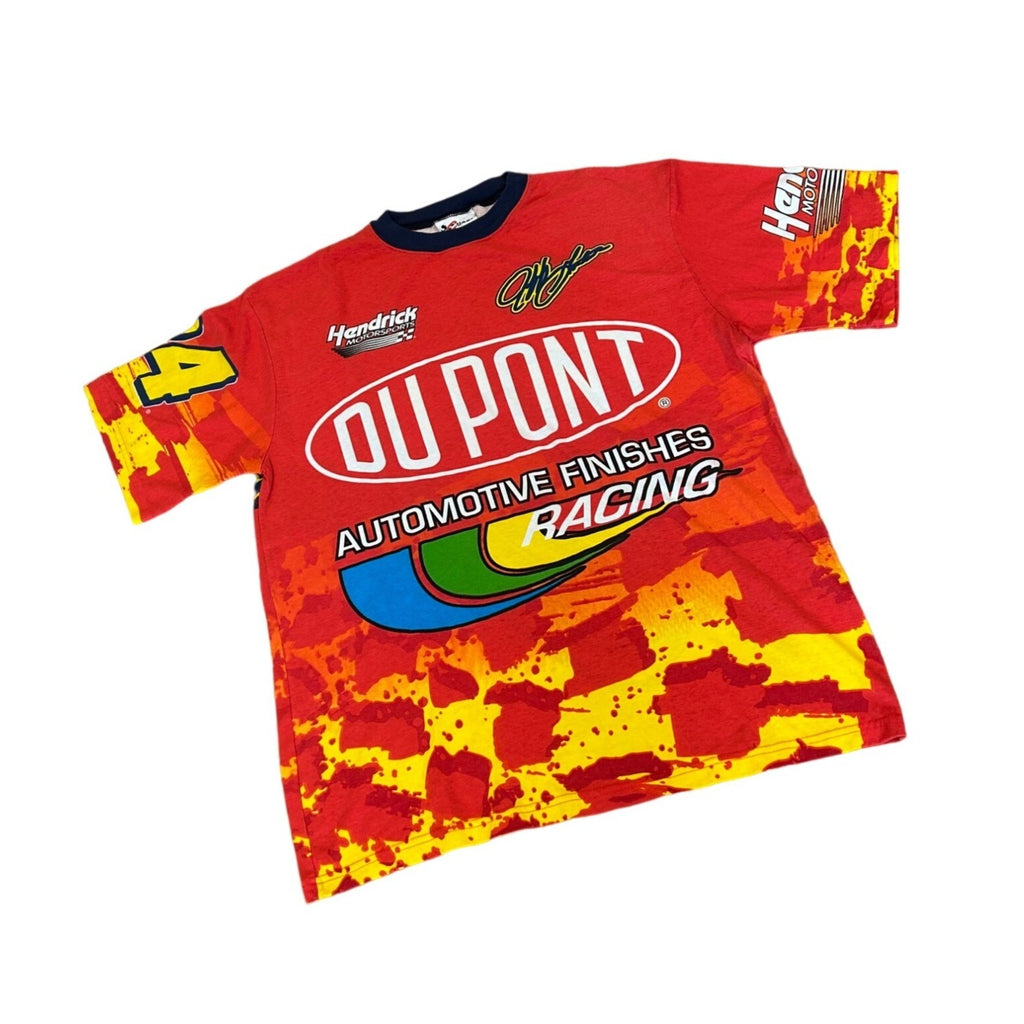 Vtg Y2K Chase Authentics Jeff Gordon Nascar All Over Print AOP T-Shirt Men's L