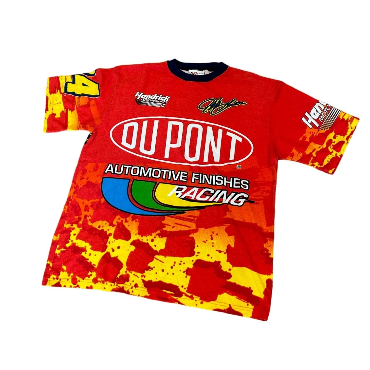 Vtg Y2K Chase Authentics Jeff Gordon Nascar All Over Print AOP T-Shirt Men's L