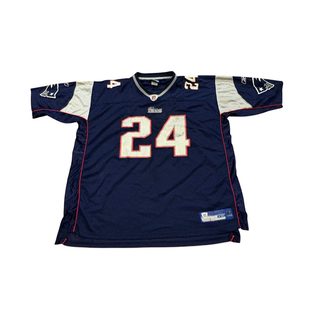 Vintage Reebok New England Patriots Ty Law #24 NFL Football Jersey Men's 2XL