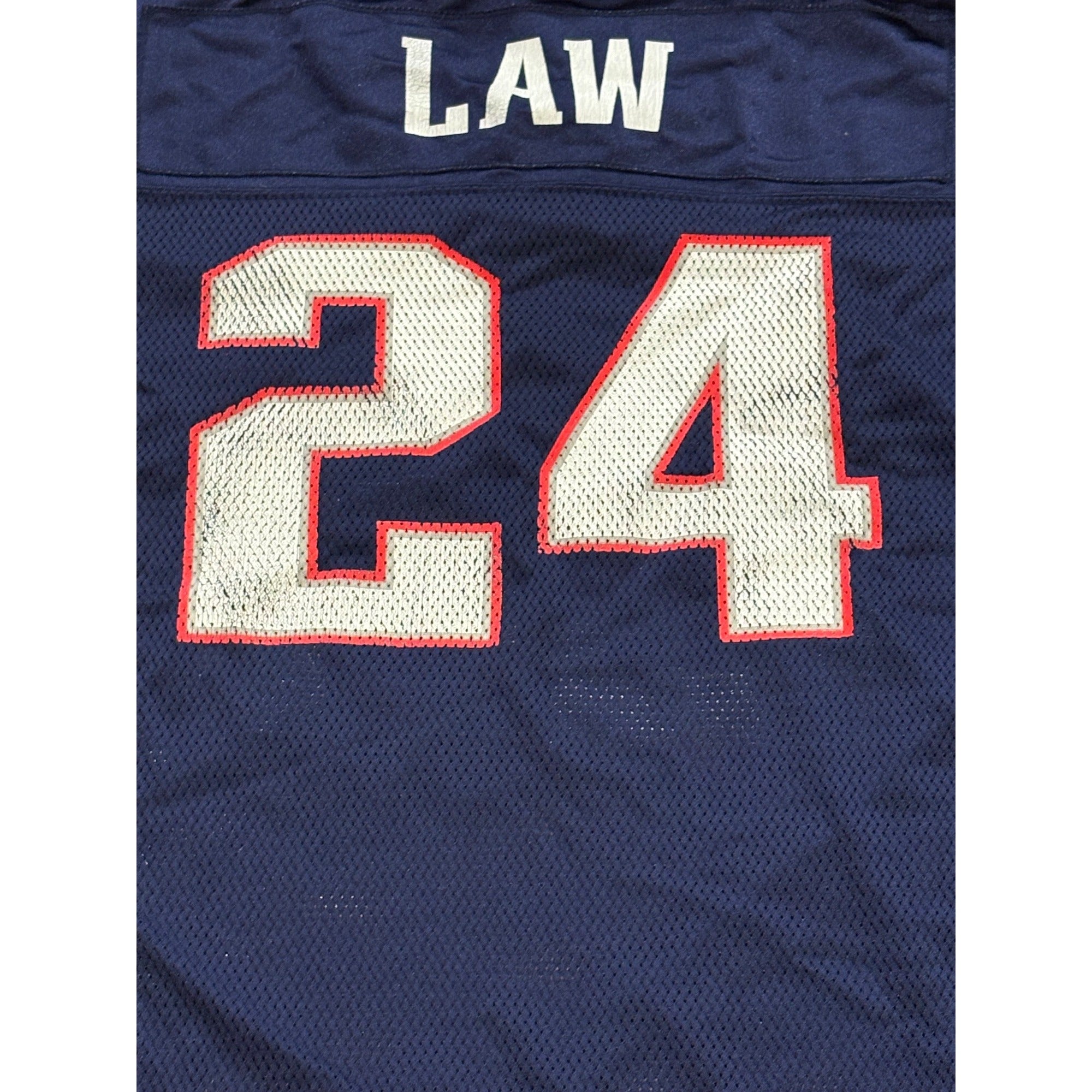 Vintage Reebok New England Patriots Ty Law #24 NFL Football Jersey Men's 2XL
