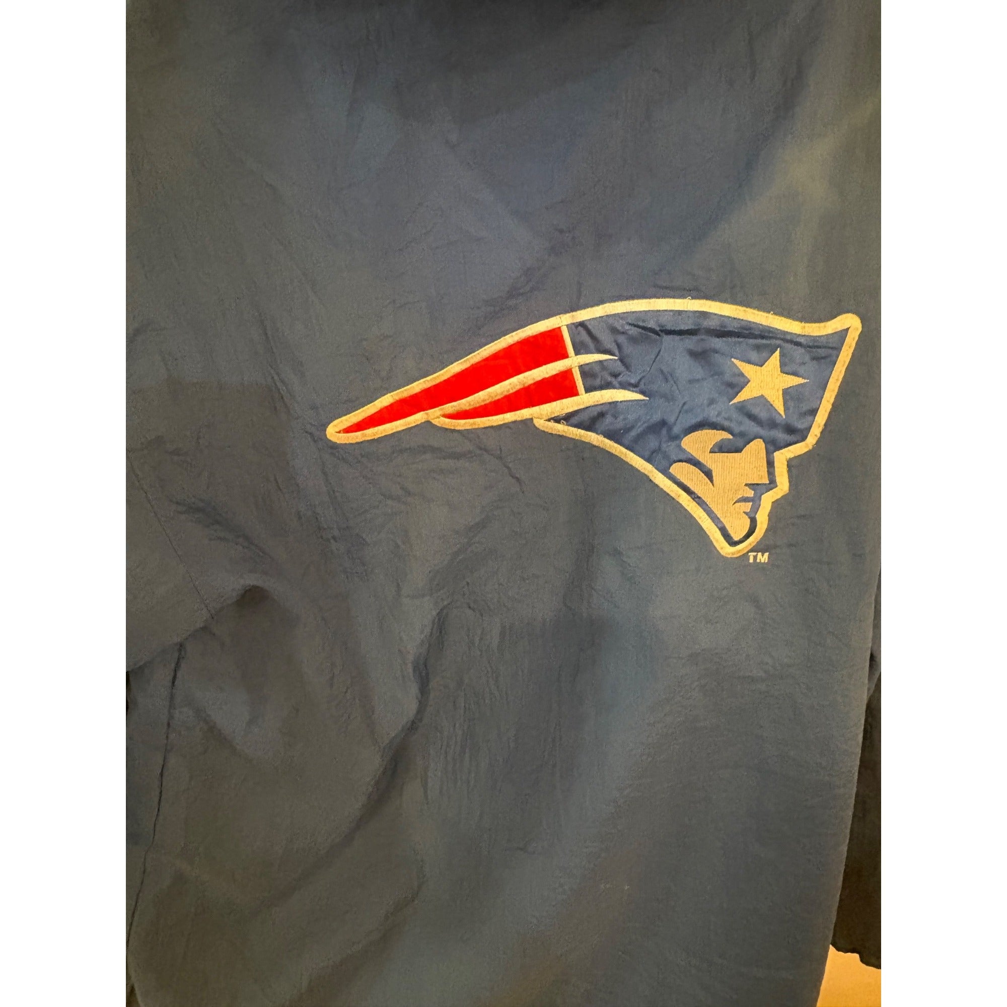 Vintage 90s Starter New England Patriots NFL Pro Line Full Zip Hooded Jacket L
