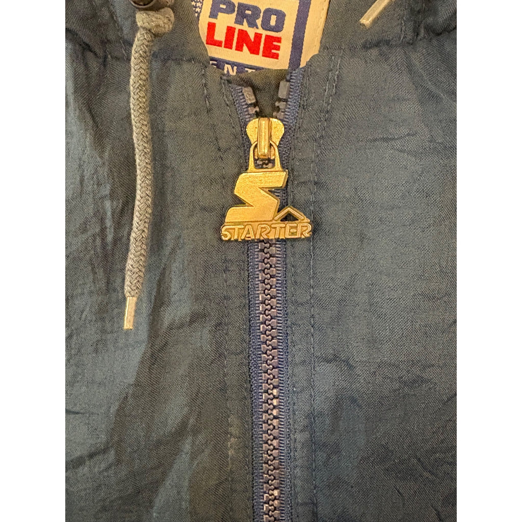 Vintage 90s Starter New England Patriots NFL Pro Line Full Zip Hooded Jacket L