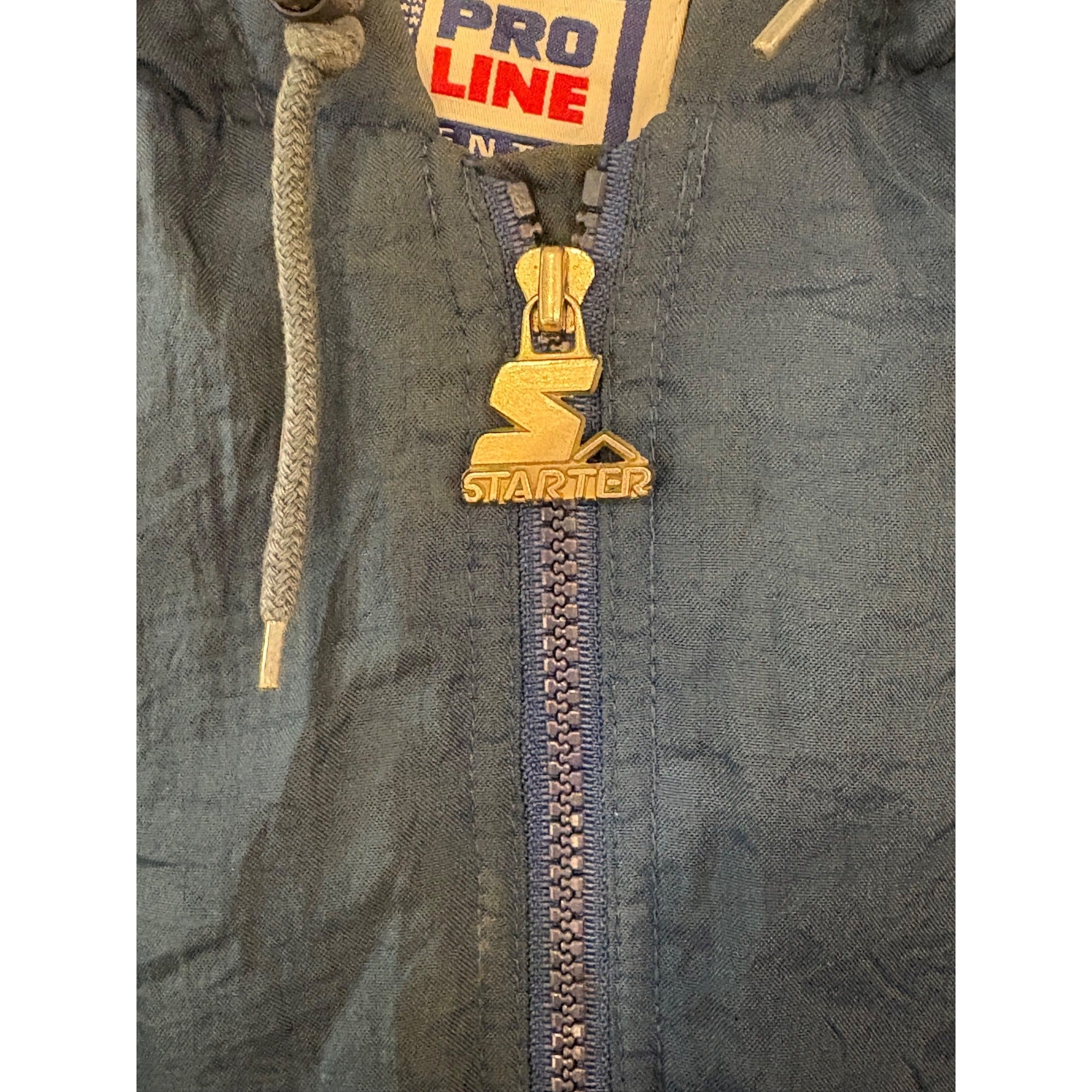 Vintage 90s Starter New England Patriots NFL Pro Line Full Zip Hooded Jacket L