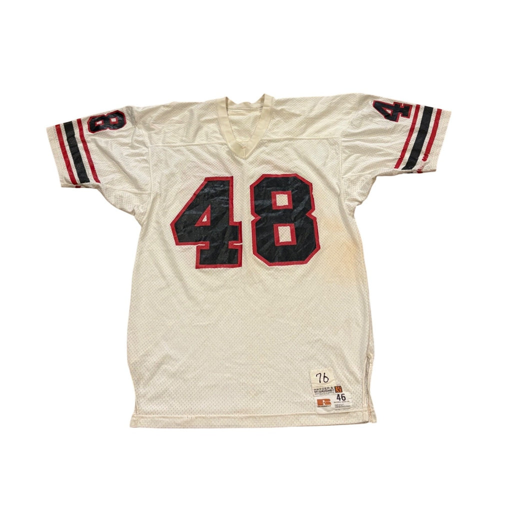 Rare 1976 Atlanta Falcons Game Worn Woody Thompson #48 NFL Football Jersey Sz 46
