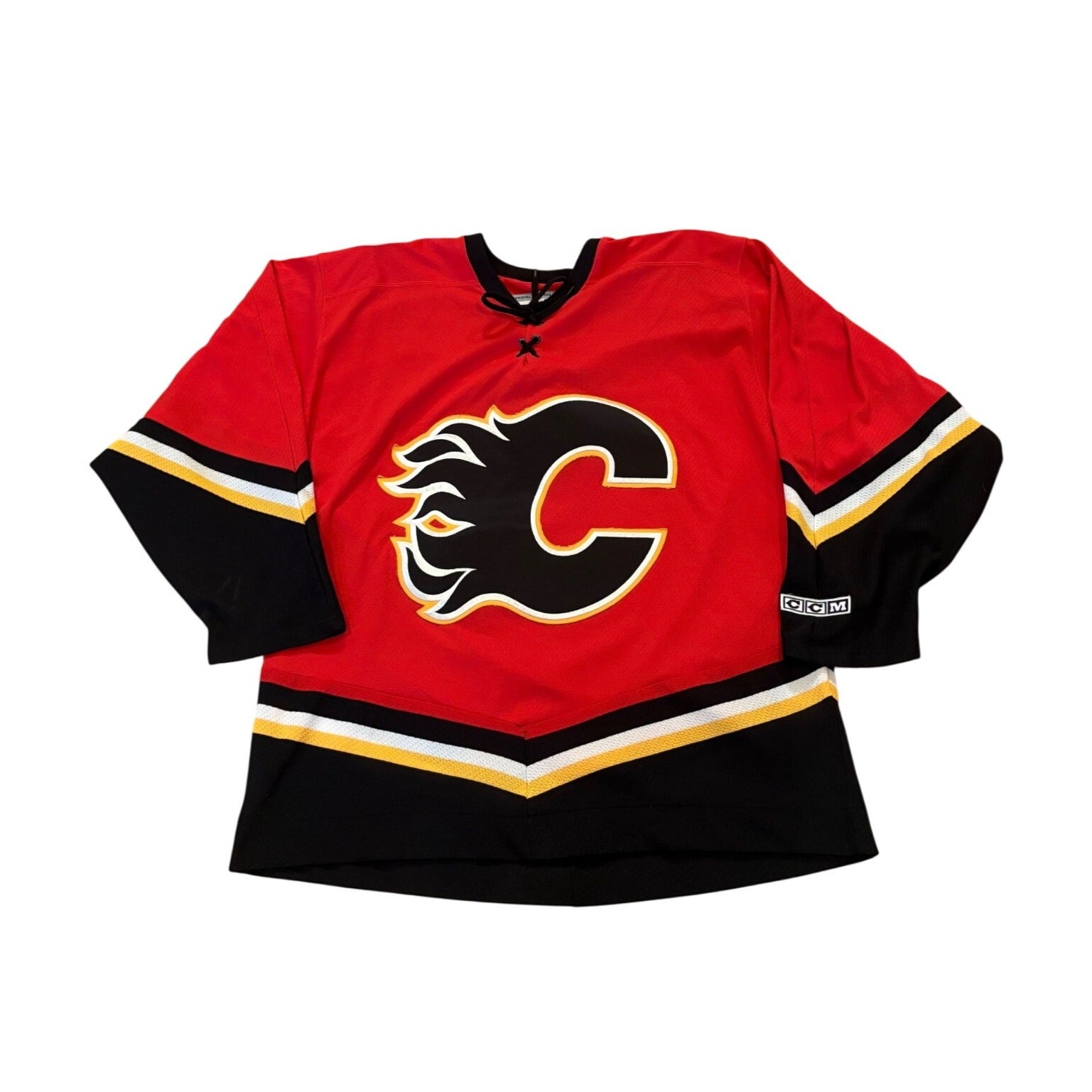 CCM 2003-2006 Calgary Flames Stitched NHL Hockey Jersey Blasty Red Men's Large