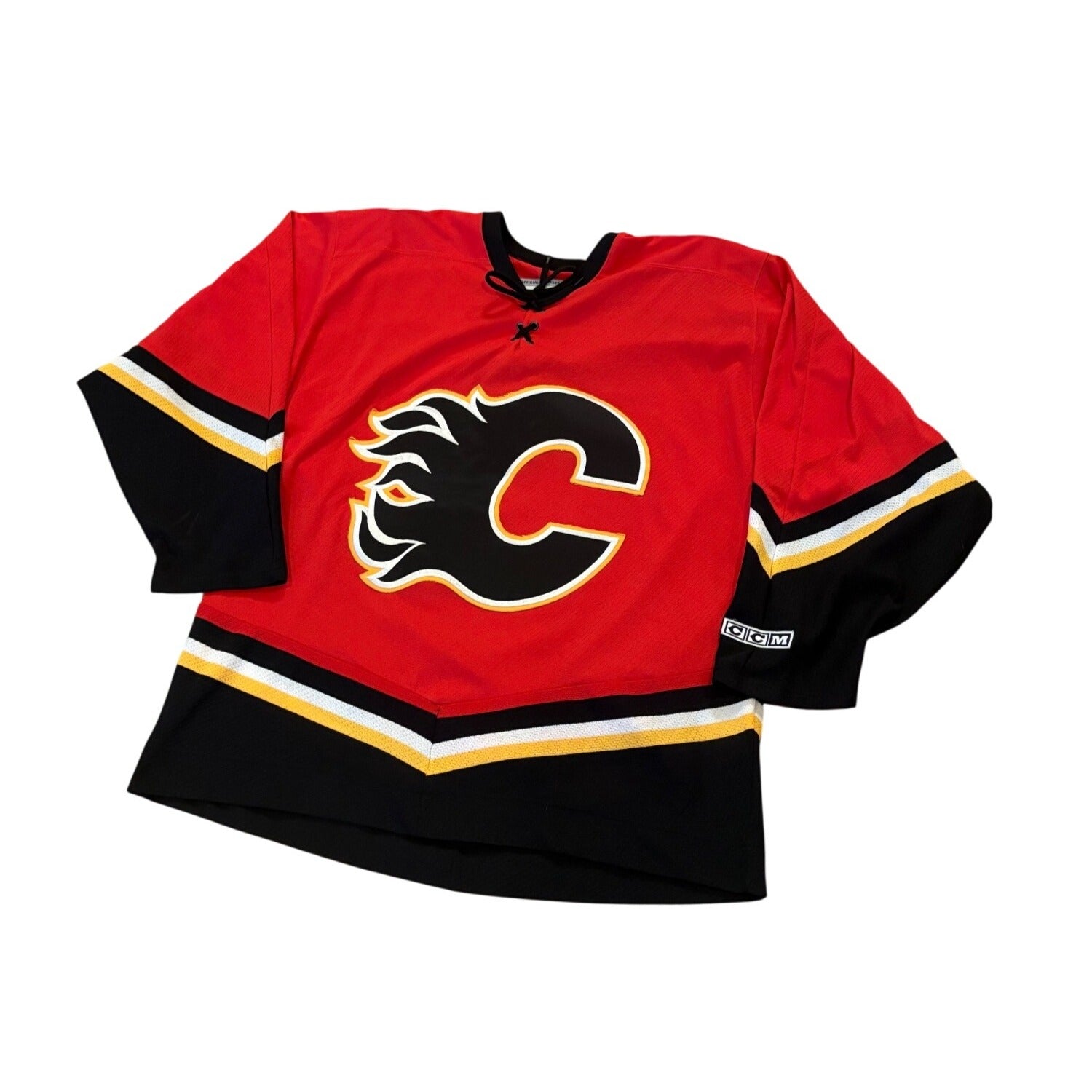CCM 2003-2006 Calgary Flames Stitched NHL Hockey Jersey Blasty Red Men's Large