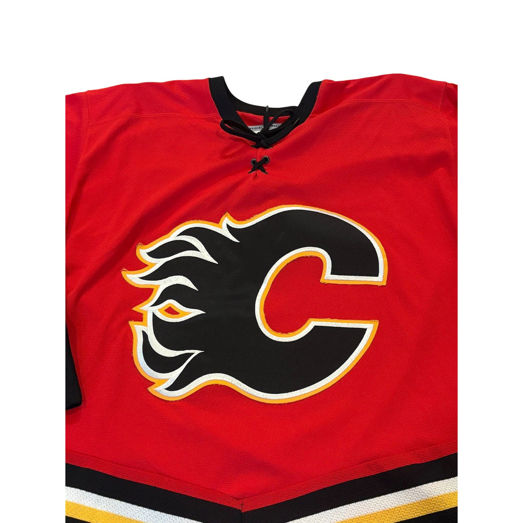 CCM 2003-2006 Calgary Flames Stitched NHL Hockey Jersey Blasty Red Men's Large