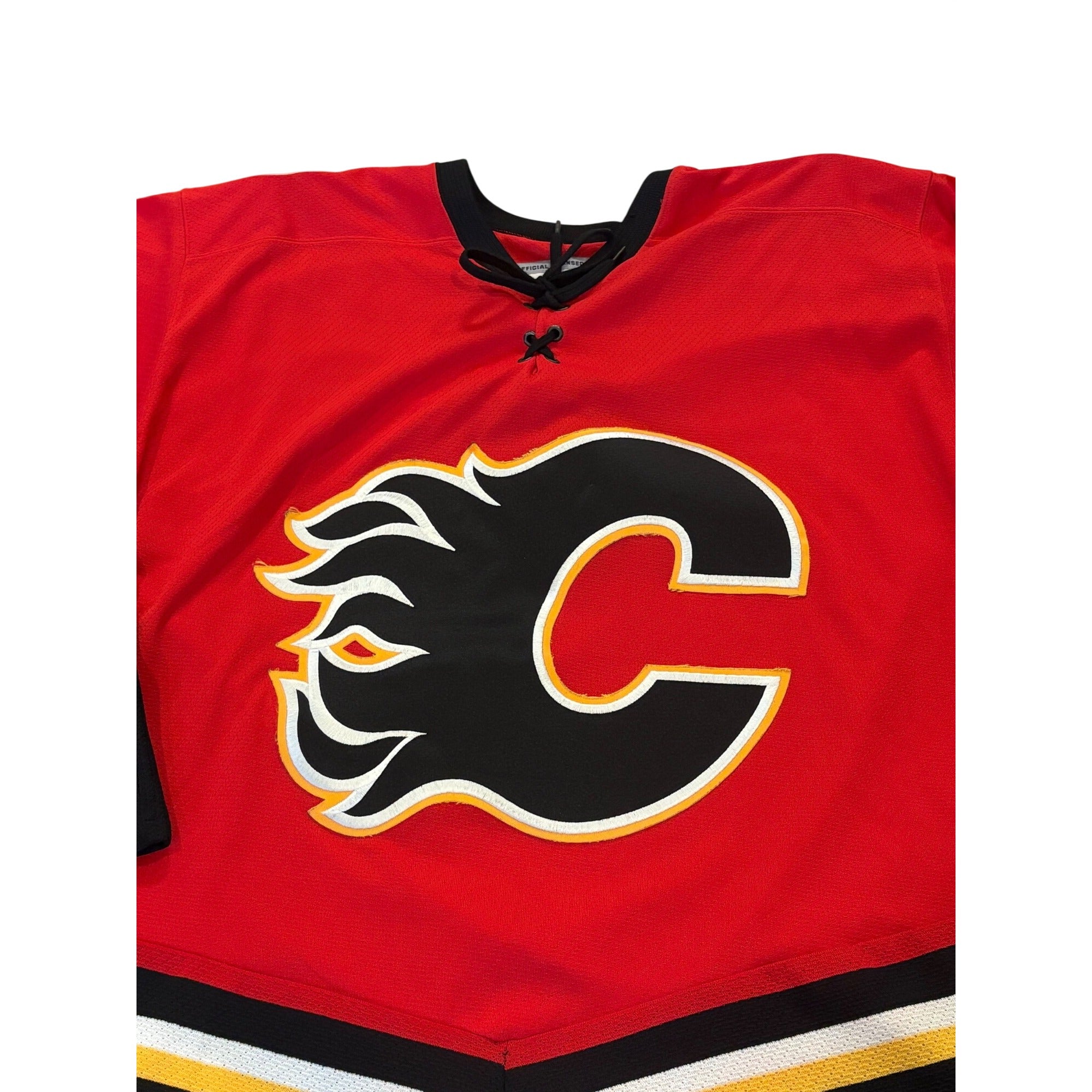 CCM 2003-2006 Calgary Flames Stitched NHL Hockey Jersey Blasty Red Men's Large