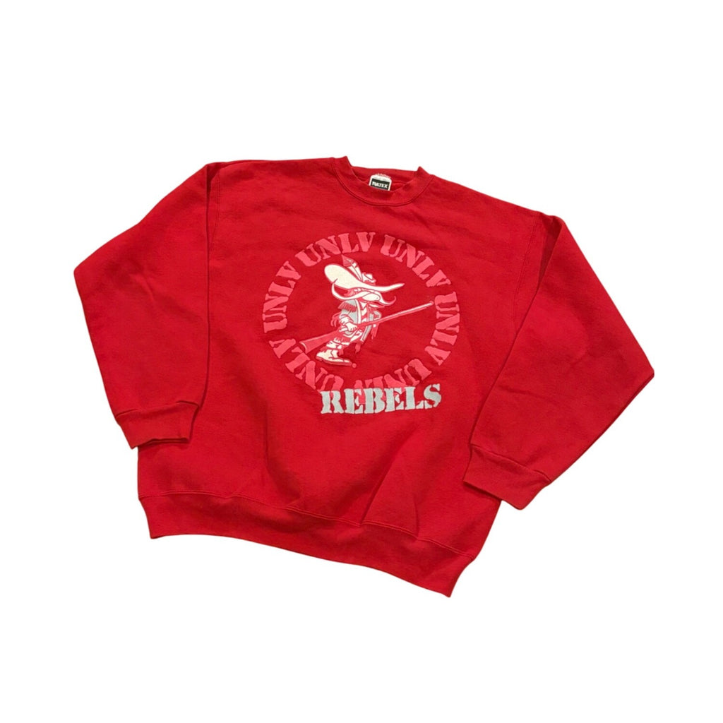 Vintage 90's UNLV Rebels Crewneck Tultex Superweight Sweatshirt Red Men's XL