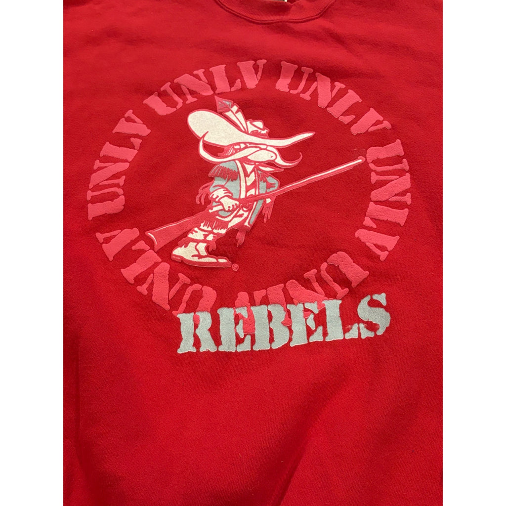 Vintage 90's UNLV Rebels Crewneck Tultex Superweight Sweatshirt Red Men's XL