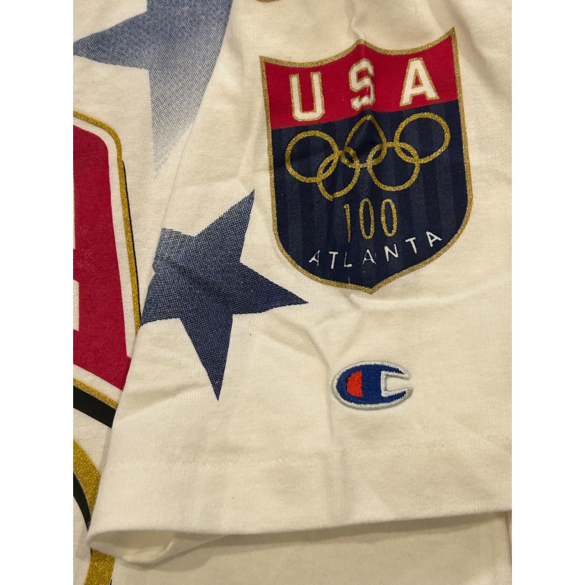 Vintage 1996 Champion USA Atlanta Olympics Single Stitch T-Shirt Men's XL NWT