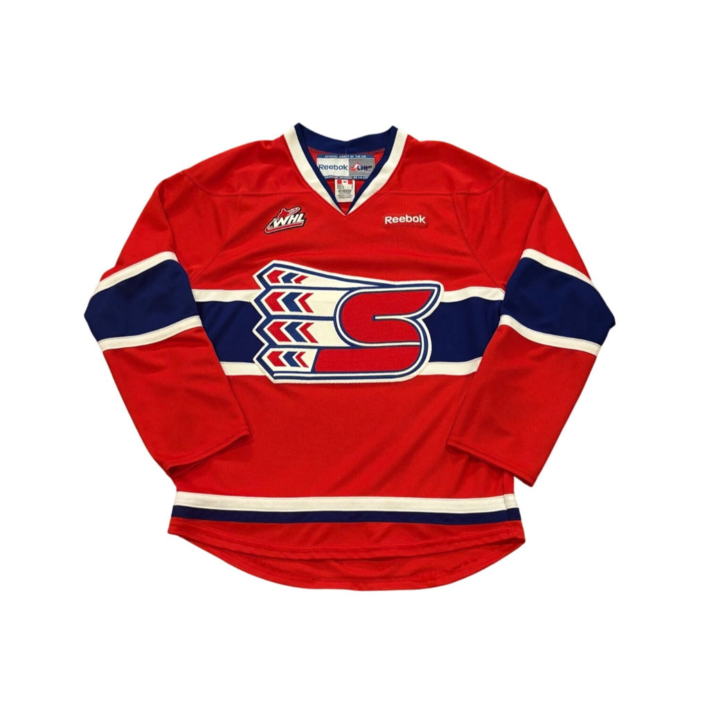Reebok Spokane Chiefs WHL Hockey Jersey CHL Stitched Red Men's Small