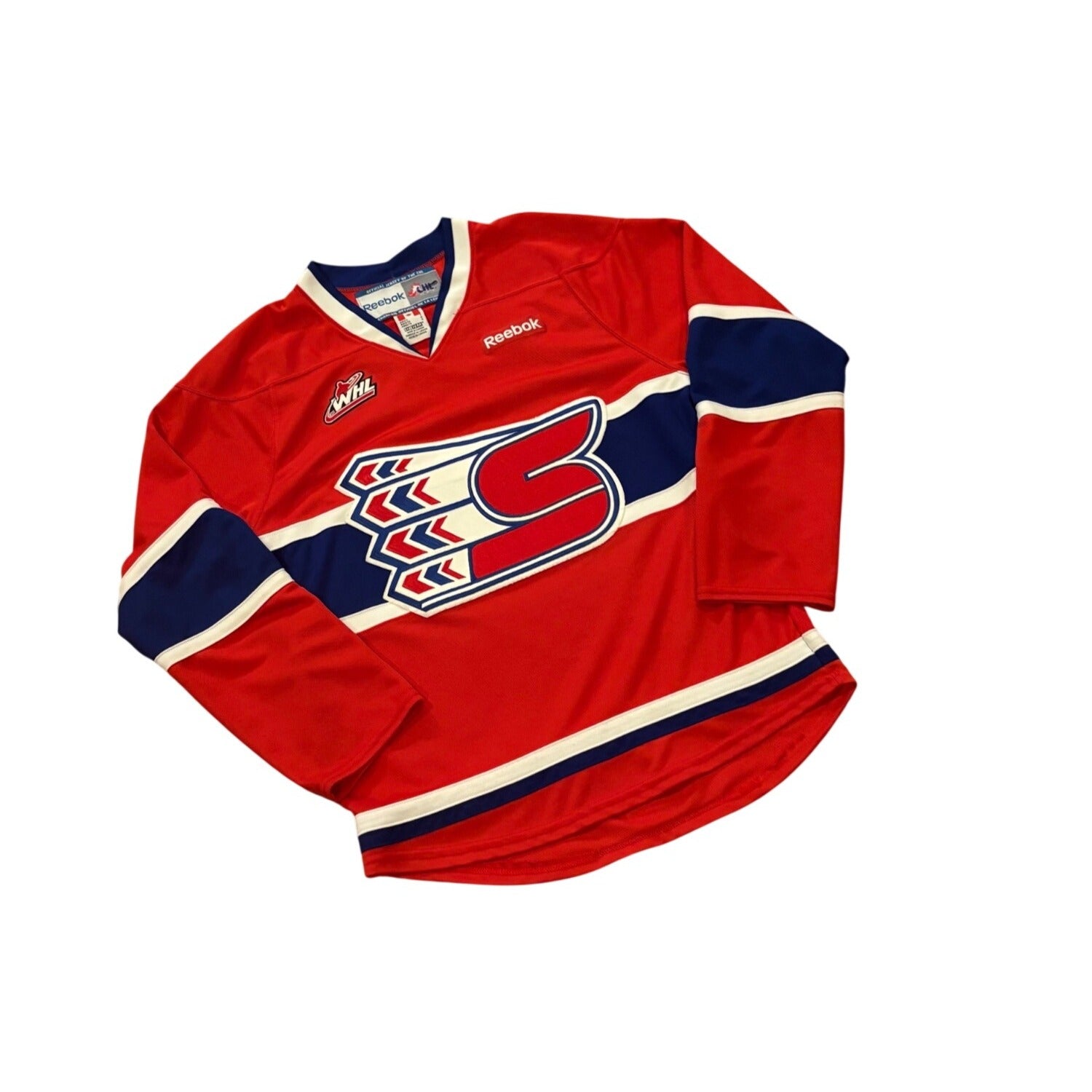 Reebok Spokane Chiefs WHL Hockey Jersey CHL Stitched Red Men's Small