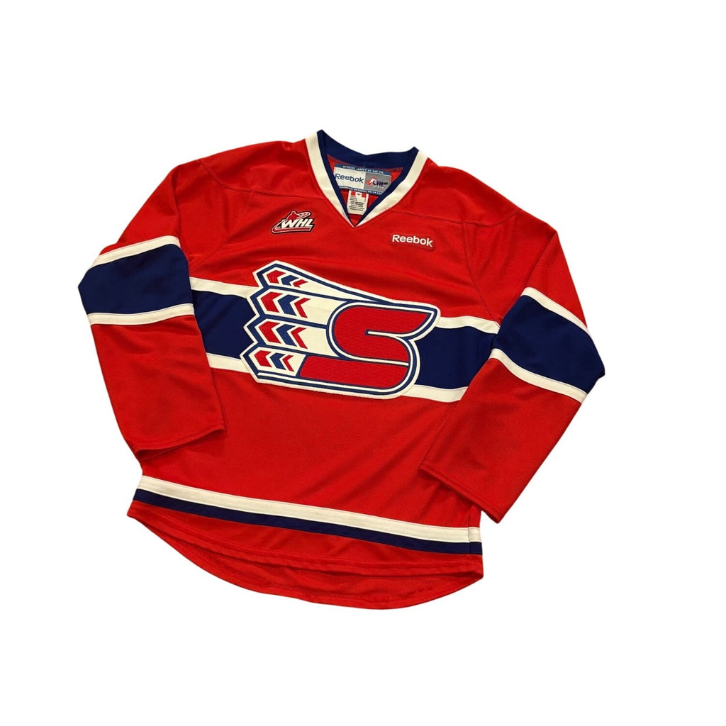 Reebok Spokane Chiefs WHL Hockey Jersey CHL Stitched Red Men's Small