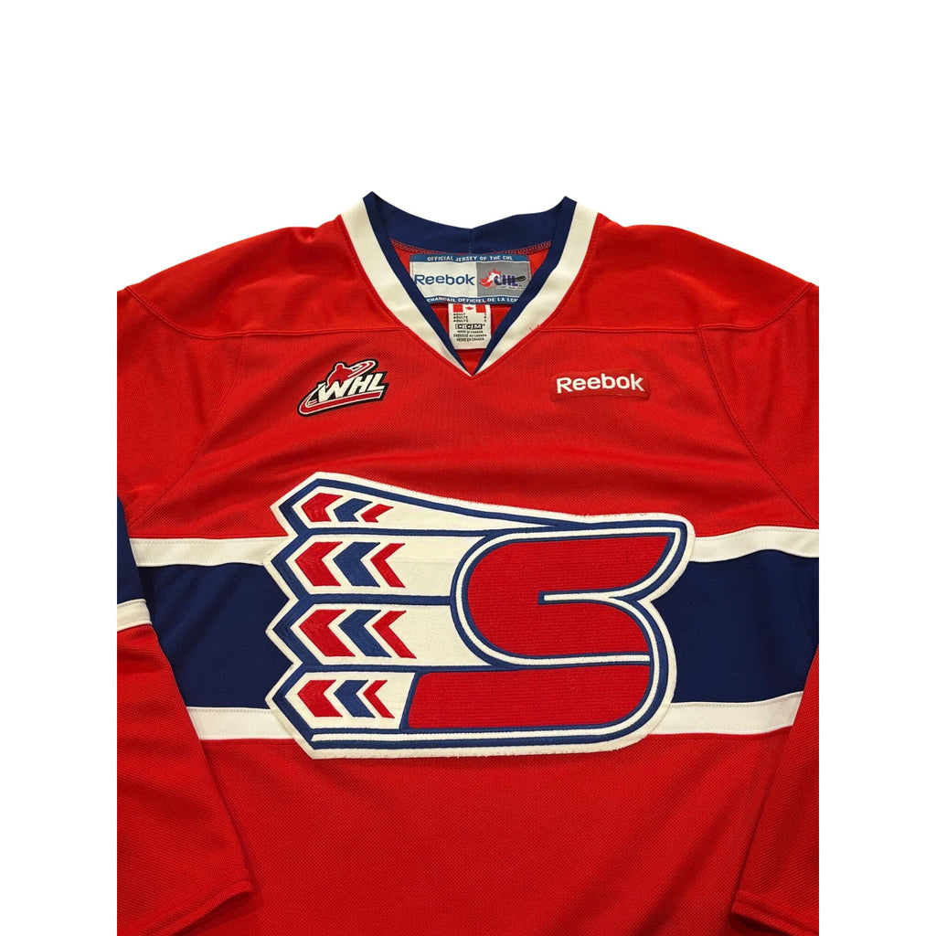 Reebok Spokane Chiefs WHL Hockey Jersey CHL Stitched Red Men's Small