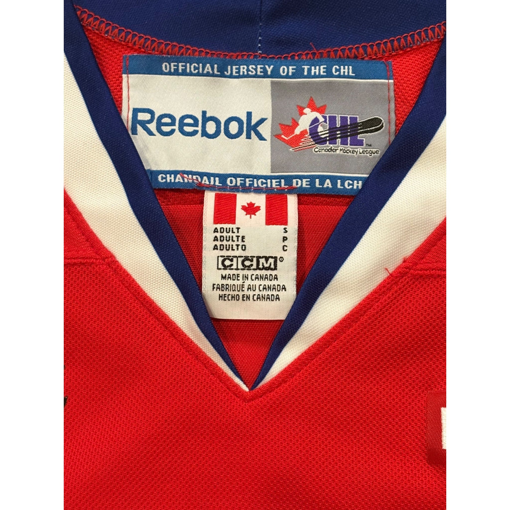 Reebok Spokane Chiefs WHL Hockey Jersey CHL Stitched Red Men's Small