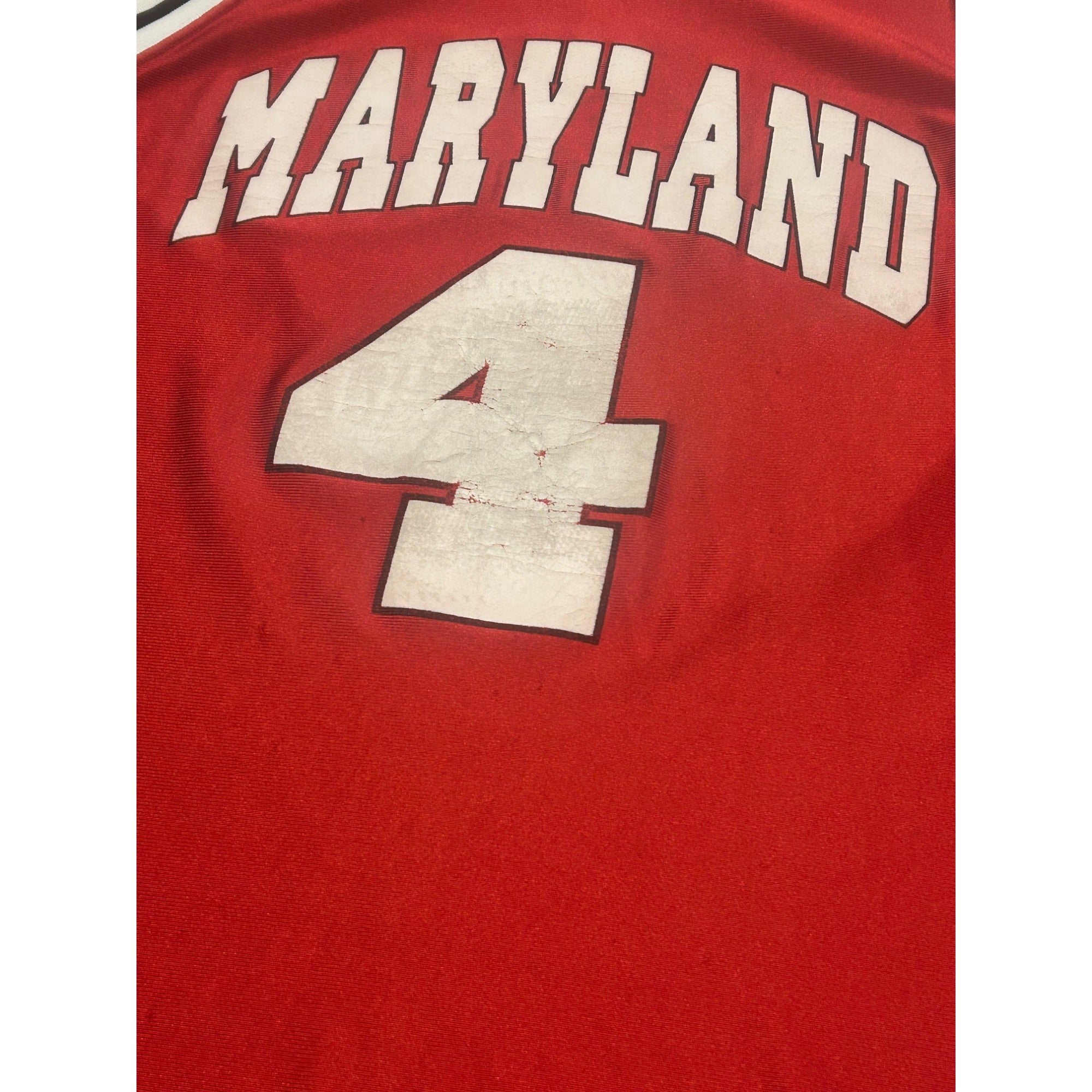 Vintage 1990's Maryland Terrapins Majestic NCAA Basketball Jersey Red Men's XL