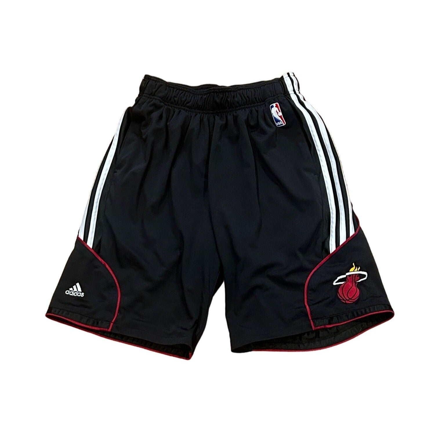 Adidas Miami Heat NBA Basketball Shorts Black Men's Size Small