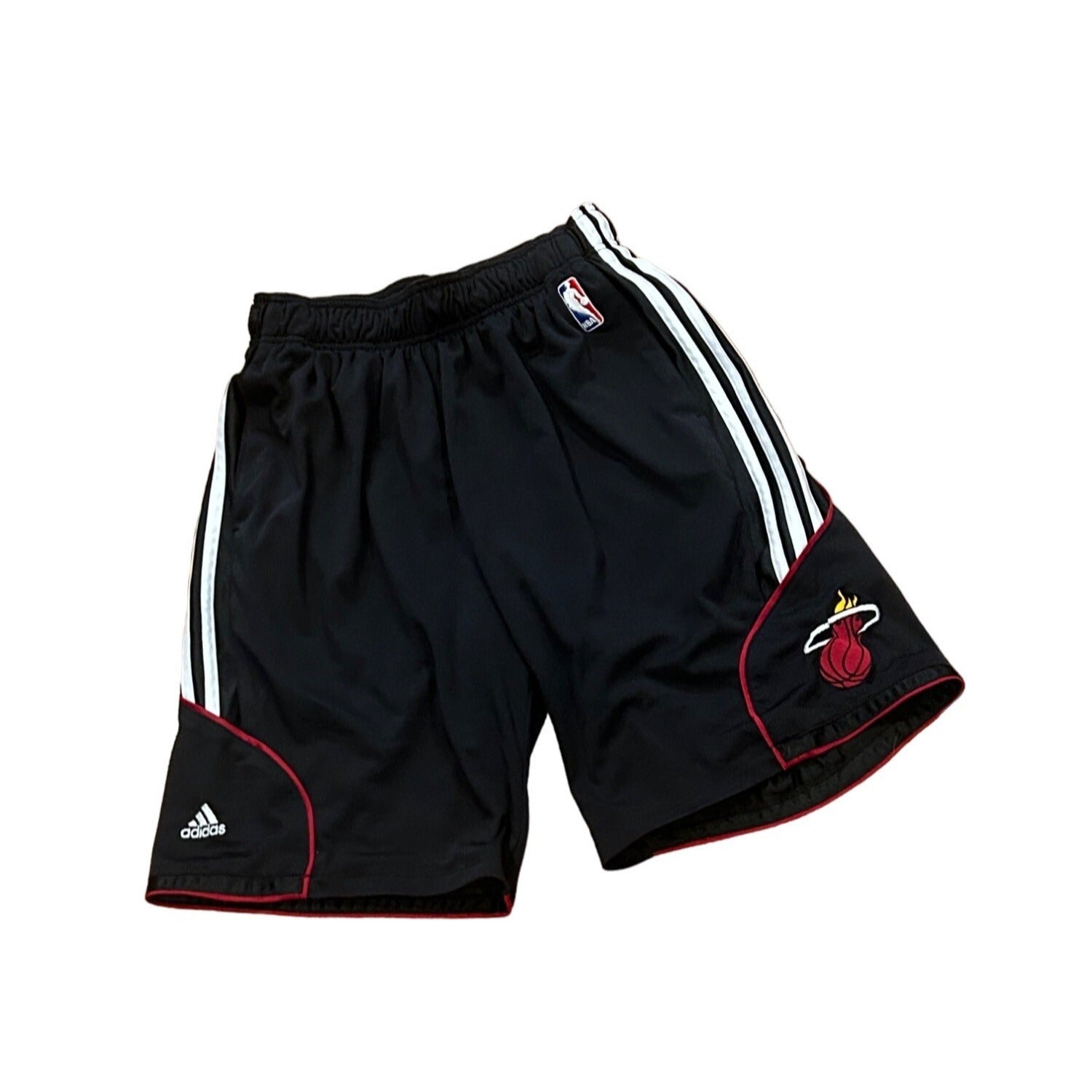 Adidas Miami Heat NBA Basketball Shorts Black Men's Size Small