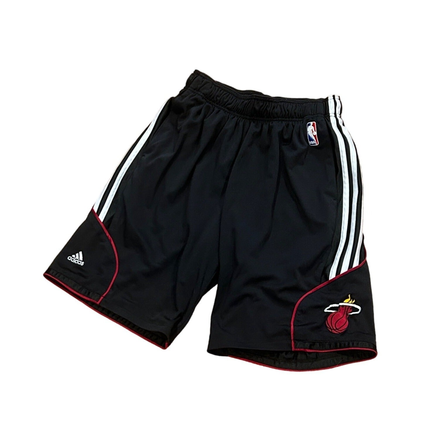 Adidas Miami Heat NBA Basketball Shorts Black Men's Size Small