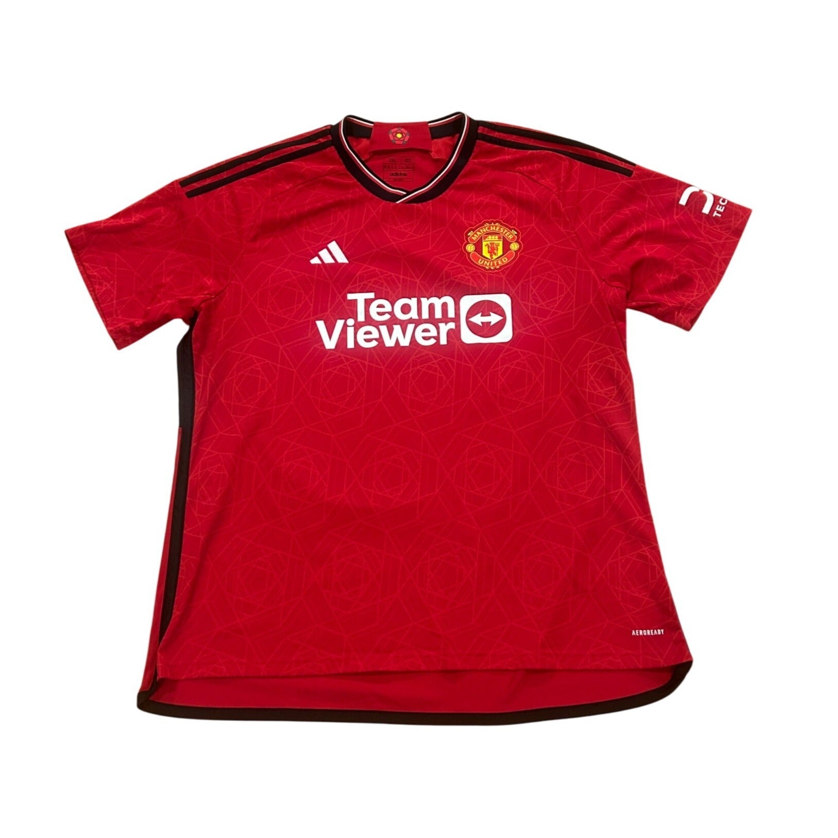 Adidas 2023-2024 Manchester United F.C. Red Home Kit Soccer Jersey Men's 2XL