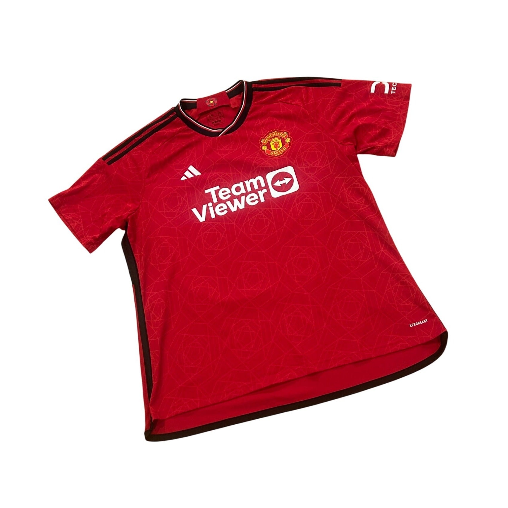 Adidas 2023-2024 Manchester United F.C. Red Home Kit Soccer Jersey Men's 2XL