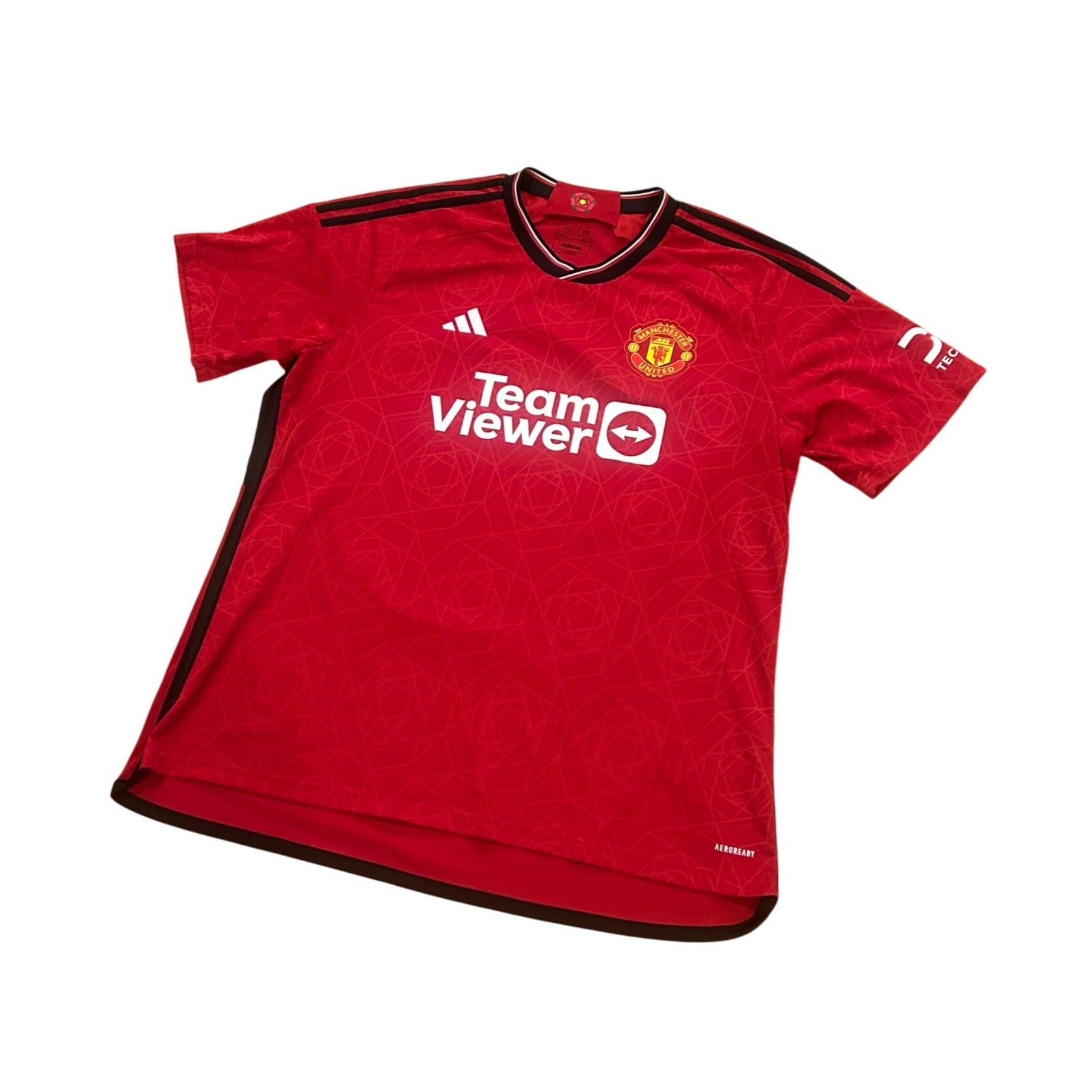 Adidas 2023-2024 Manchester United F.C. Red Home Kit Soccer Jersey Men's 2XL