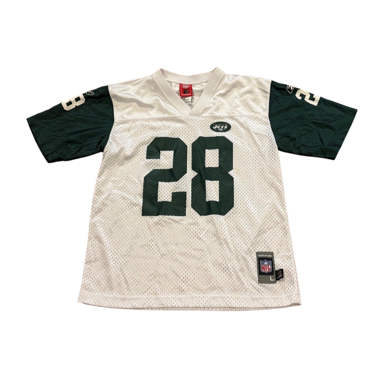Reebok New York Jets Curtis Martin #28 NFL Football Jersey White Youth Large