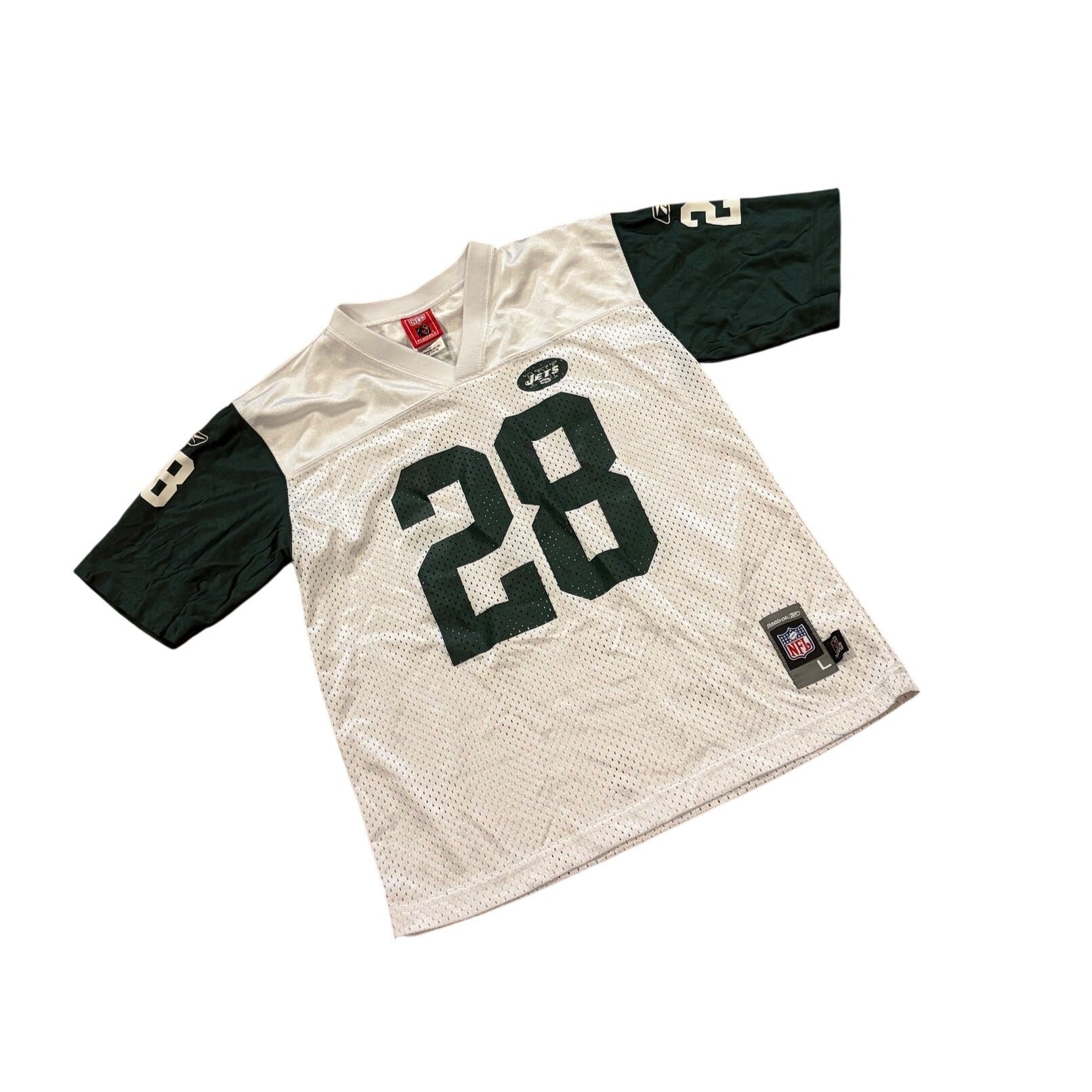 Reebok New York Jets Curtis Martin #28 NFL Football Jersey White Youth Large
