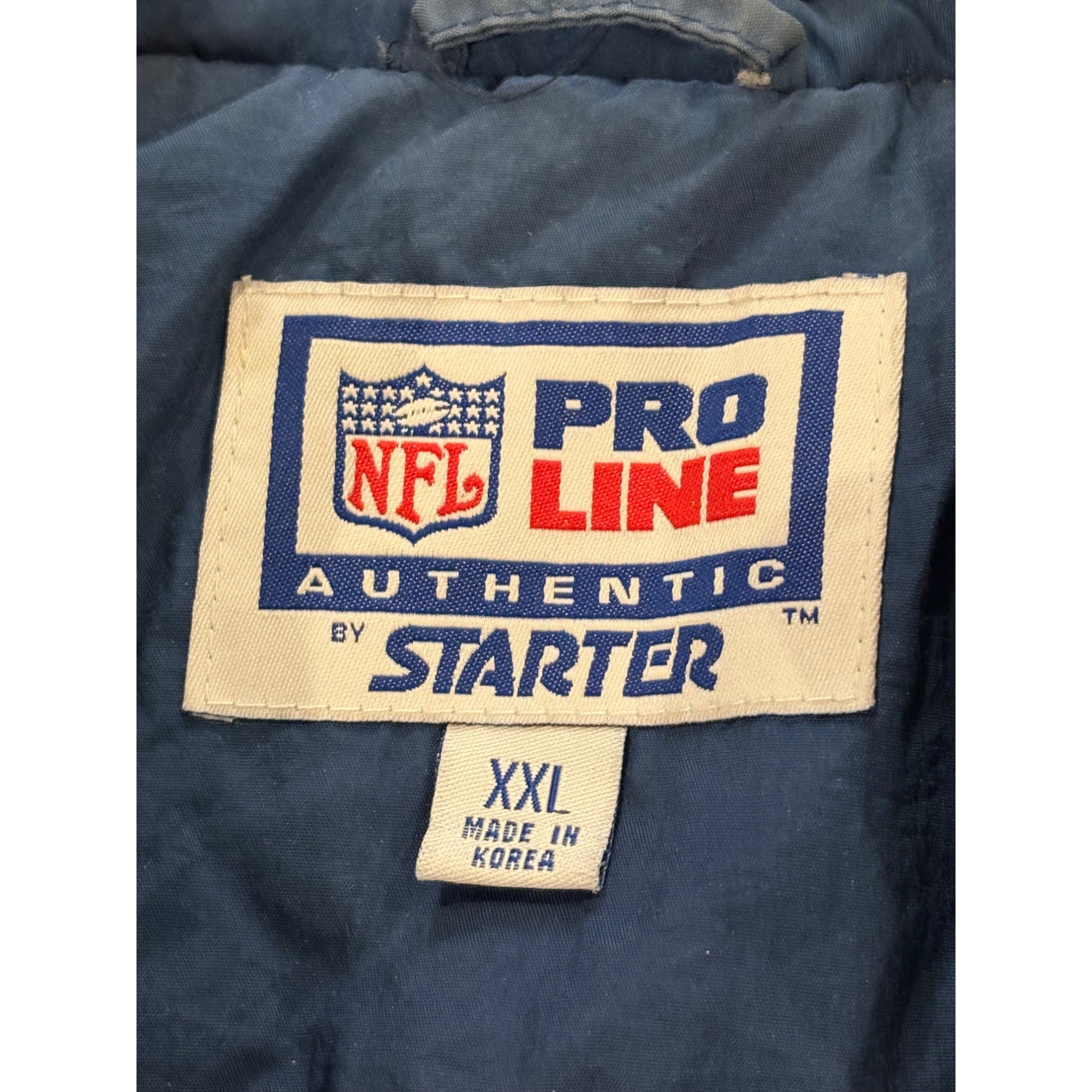 Vintage Starter Dallas Cowboys NFL Pro Line Puffer Jackets Men's 2XL Has Flaws