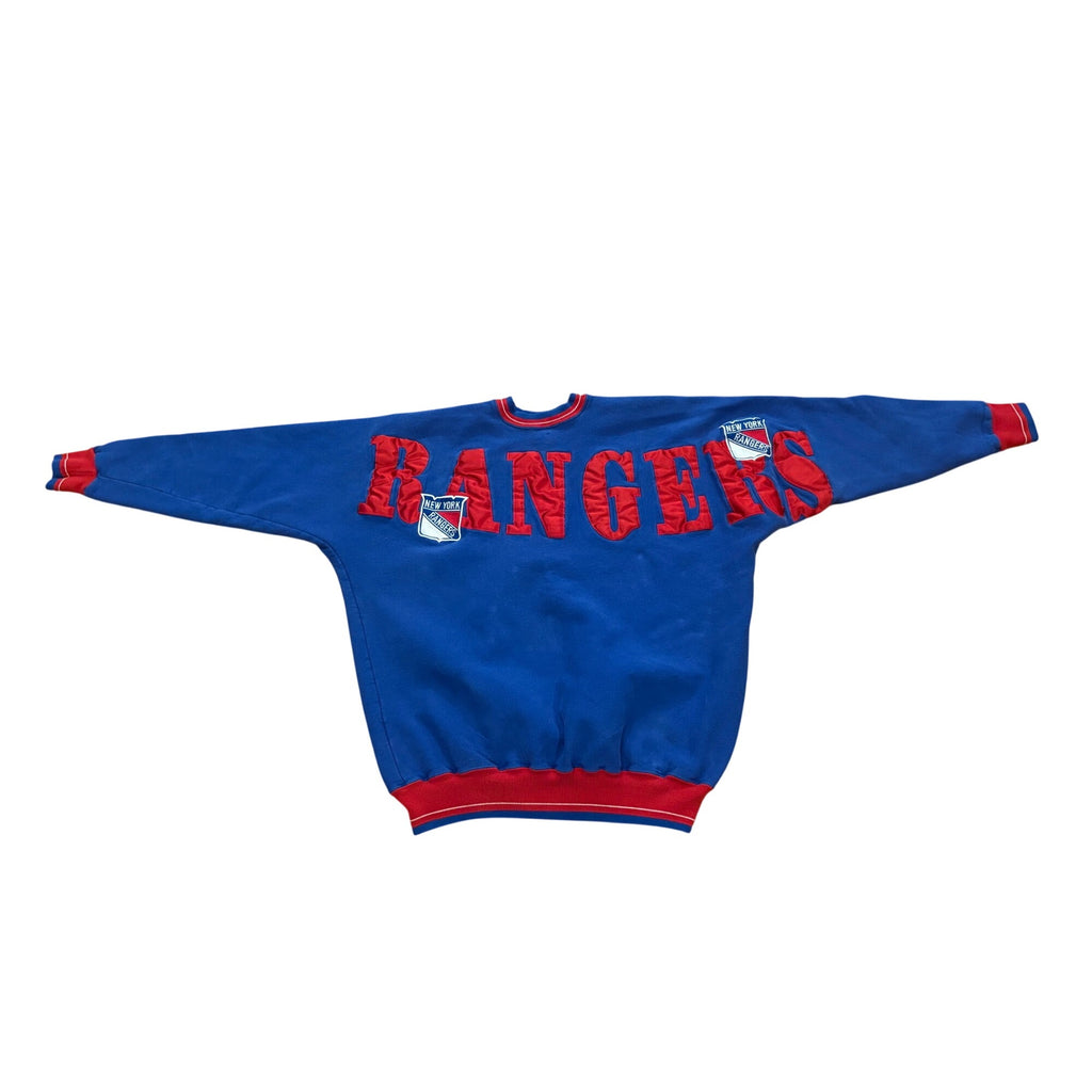 Vintage 90s Legends New York Rangers NHL Spell Out Crewneck Sweatshirt Men's 2XL