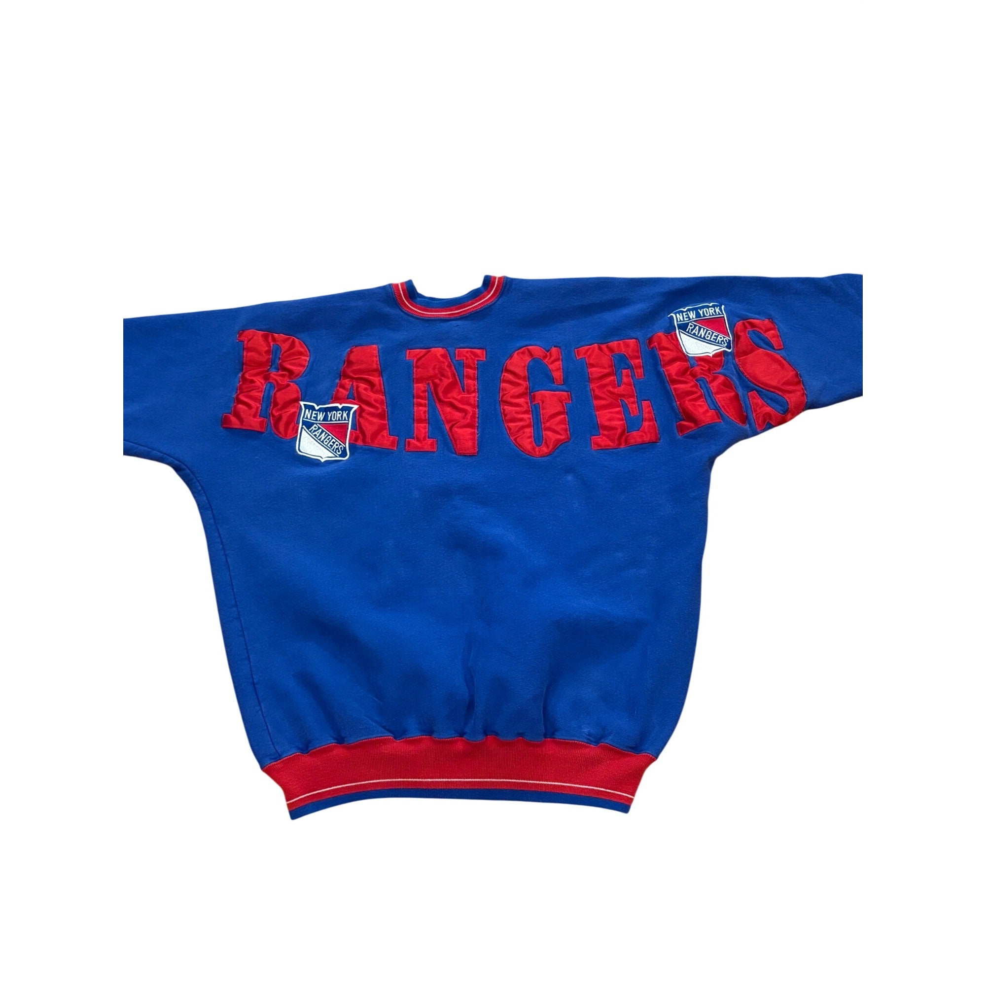 Vintage 90s Legends New York Rangers NHL Spell Out Crewneck Sweatshirt Men's 2XL