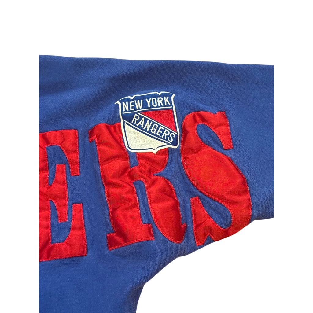 Vintage 90s Legends New York Rangers NHL Spell Out Crewneck Sweatshirt Men's 2XL