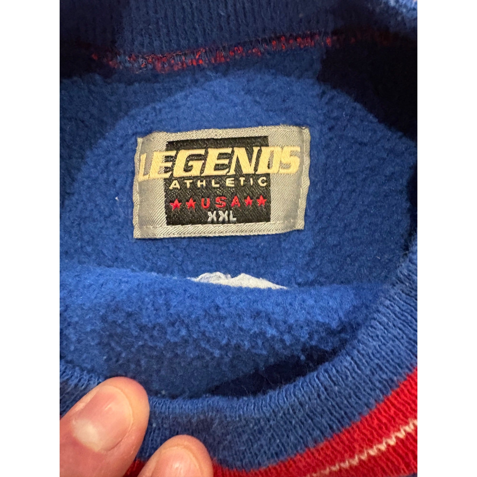 Vintage 90s Legends New York Rangers NHL Spell Out Crewneck Sweatshirt Men's 2XL