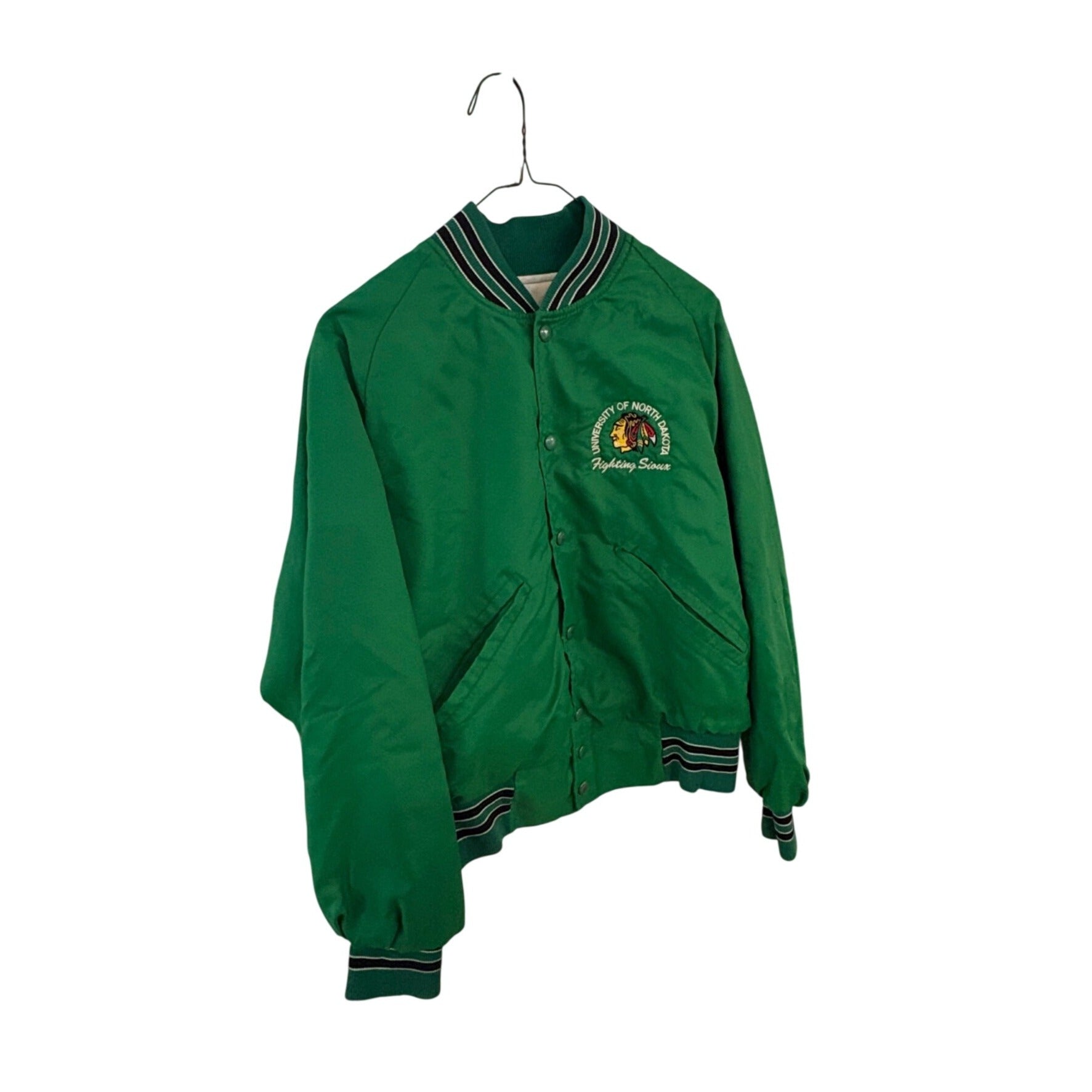 Rare Vintage 80s University of North Dakota Fighting Sioux Bomber Jacket Medium