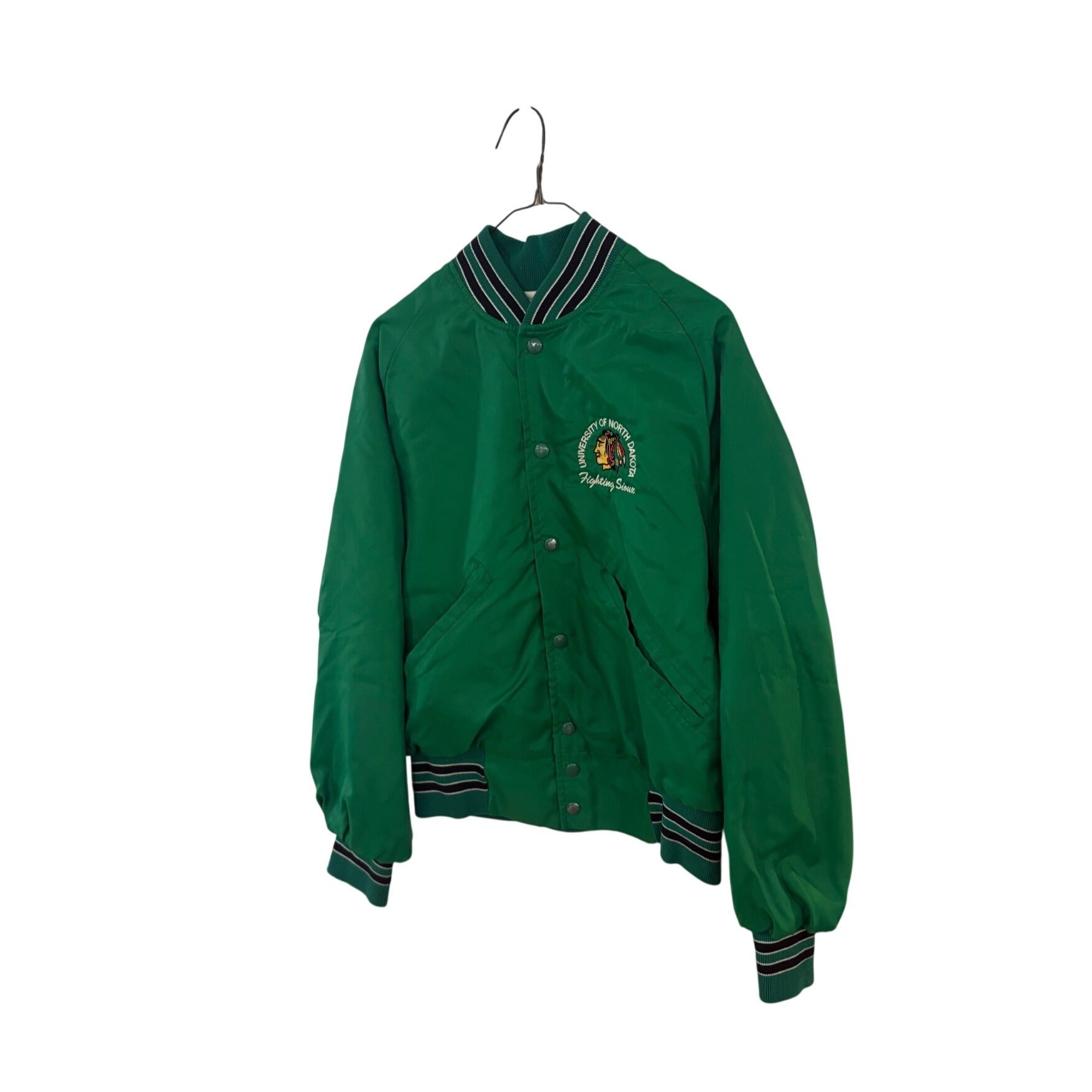 Rare Vintage 80s University of North Dakota Fighting Sioux Bomber Jacket Medium