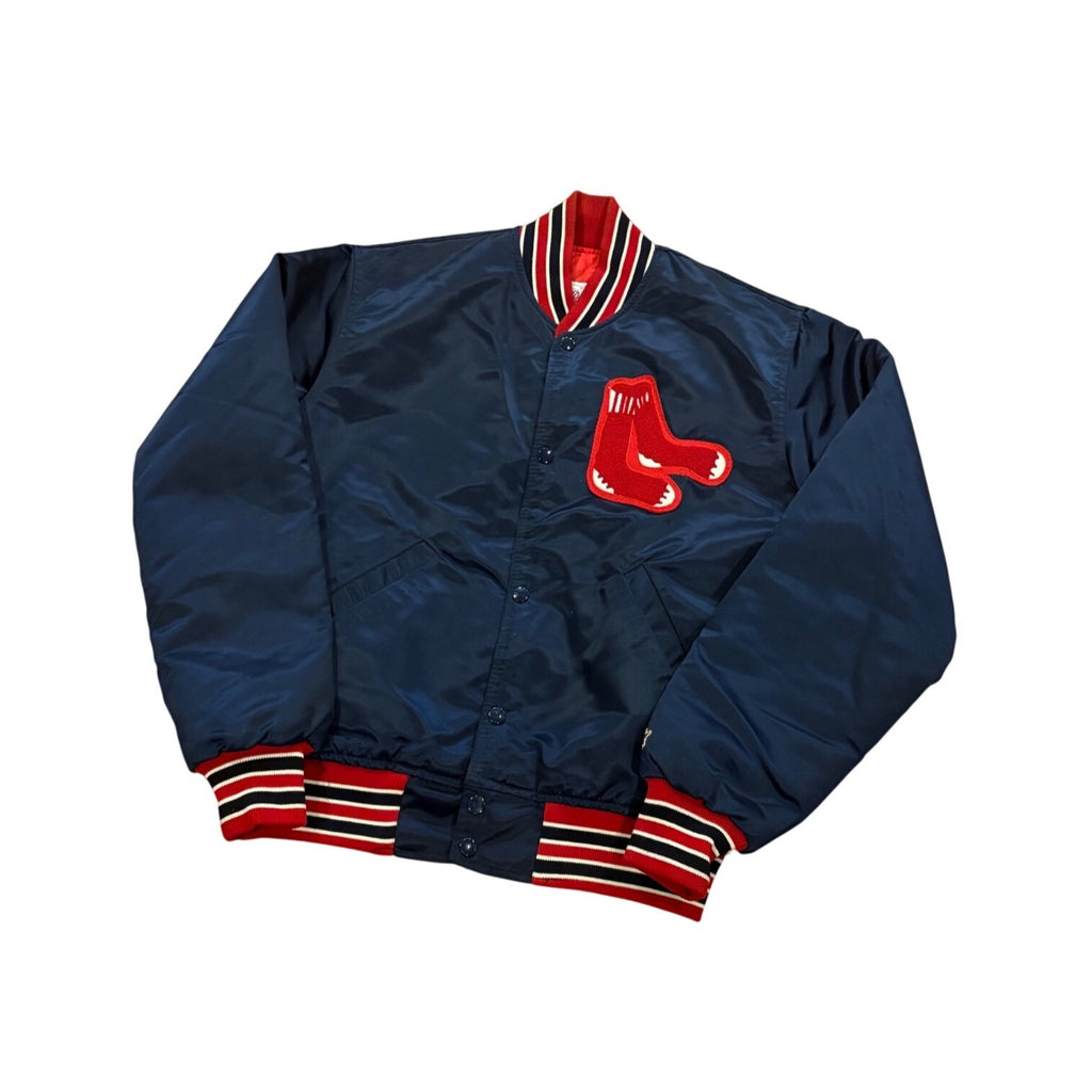Starter MLB Authentic Diamond Collection Boston Red Sox Navy Blue Satin Jacket M