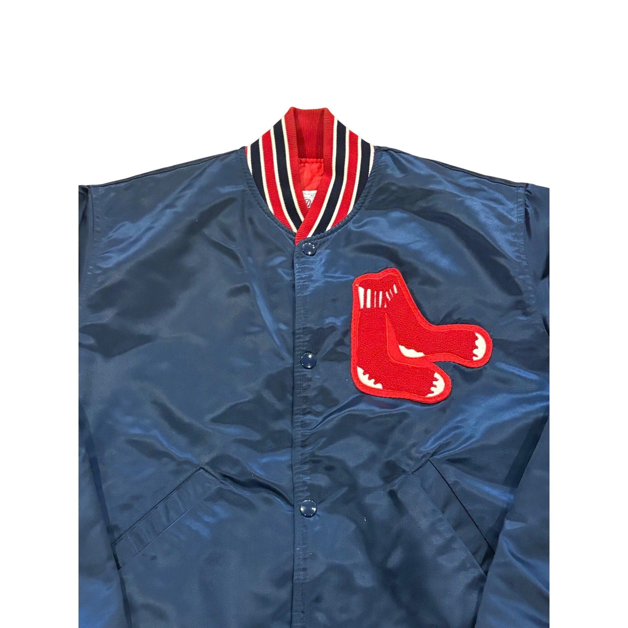 Starter MLB Authentic Diamond Collection Boston Red Sox Navy Blue Satin Jacket M