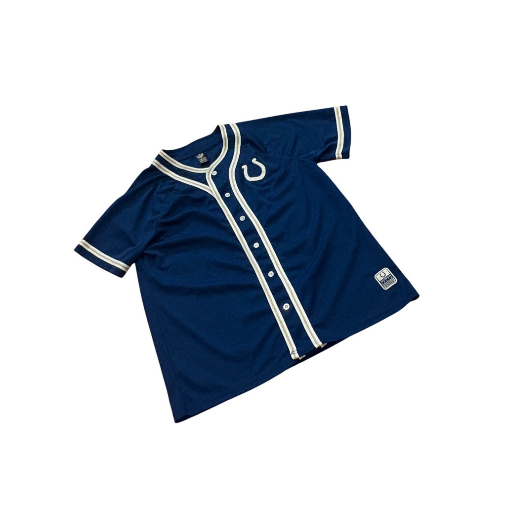 Indianapolis Colts NFL Team Apparel Baseball Jersey Blue Men's Large