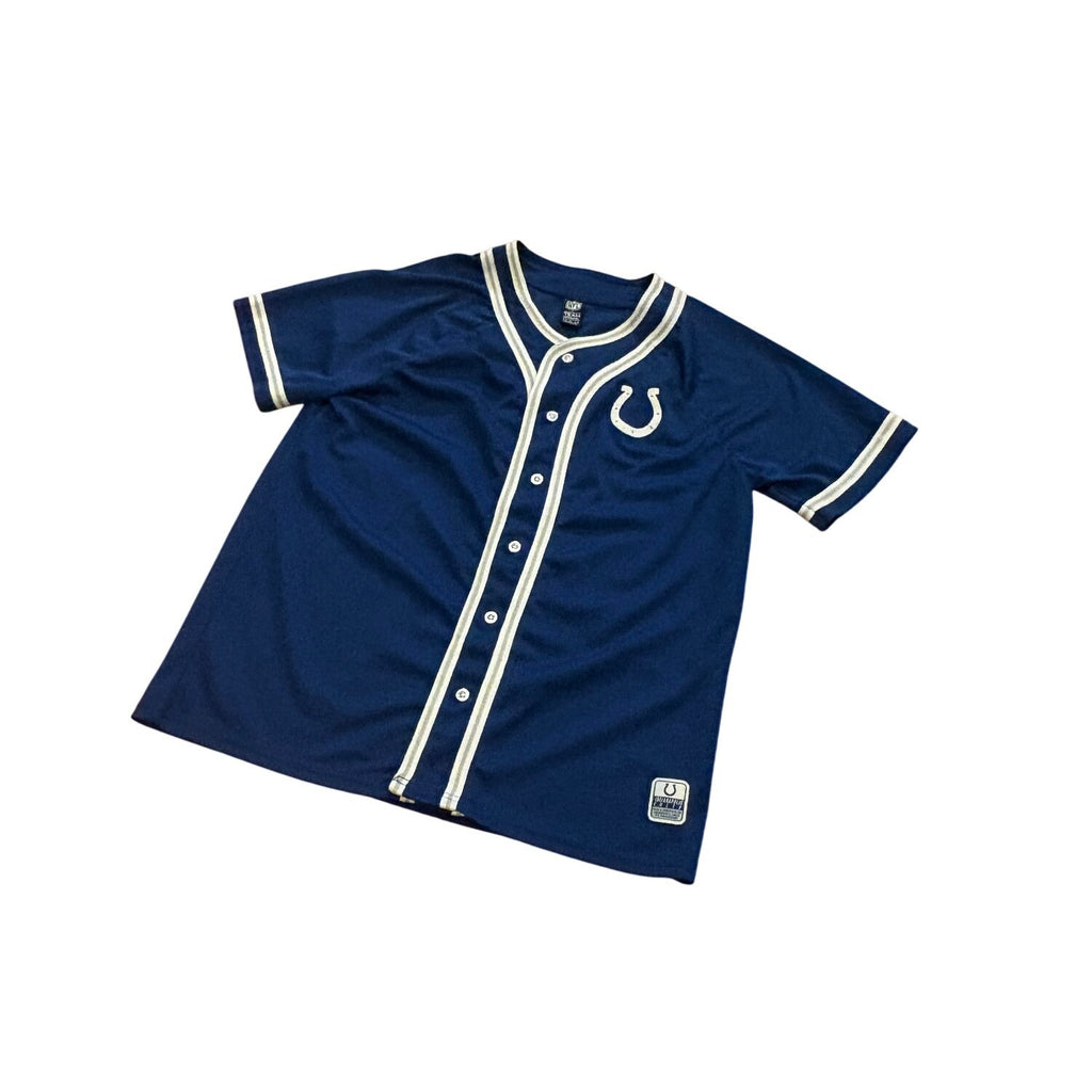 Indianapolis Colts NFL Team Apparel Baseball Jersey Blue Men's Large