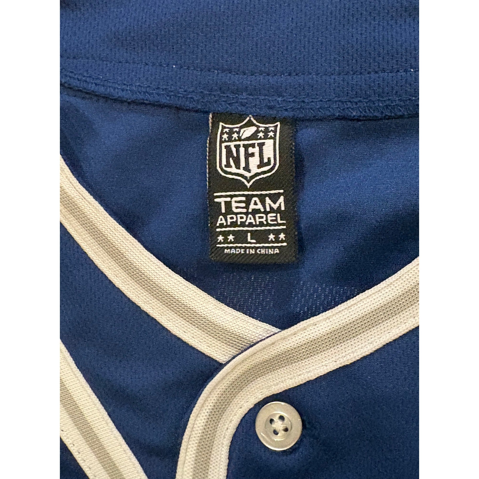 Indianapolis Colts NFL Team Apparel Baseball Jersey Blue Men's Large