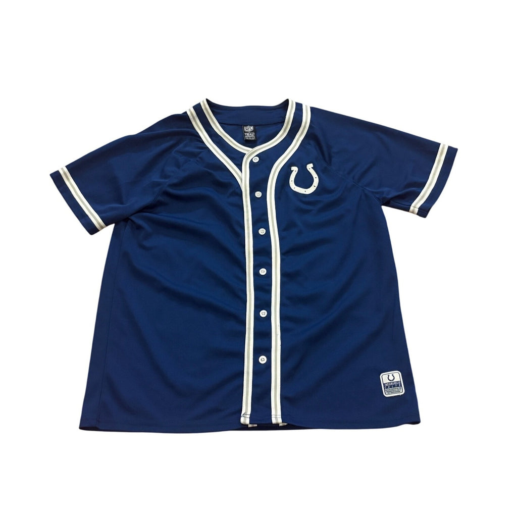 Indianapolis Colts NFL Team Apparel Baseball Jersey Blue Men's Large